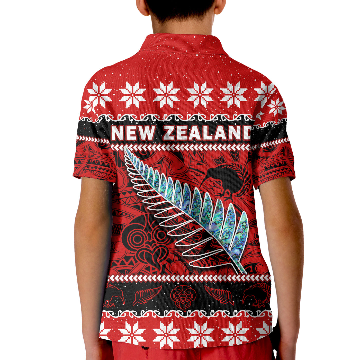 new-zealand-christmas-polo-shirt-paua-shell-silver-fern-meri-kirihimete