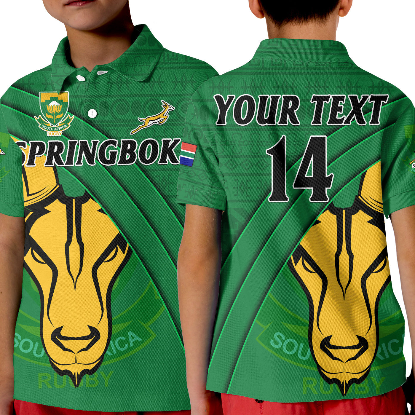 custom-text-and-number-south-africa-rugby-polo-shirt-bokke-springbok-with-african-pattern-stronger-together