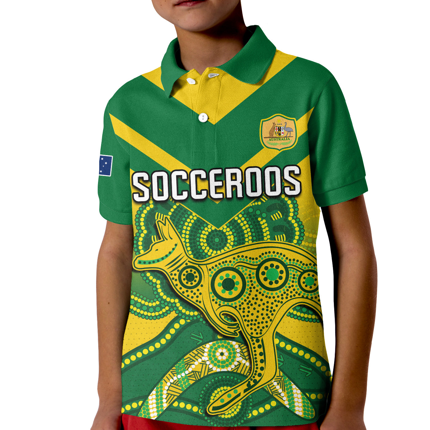 custom-text-and-number-australia-soccer-polo-shirt-kid-champions-aboriginal-kangaroos-world-cup-football-socceroos