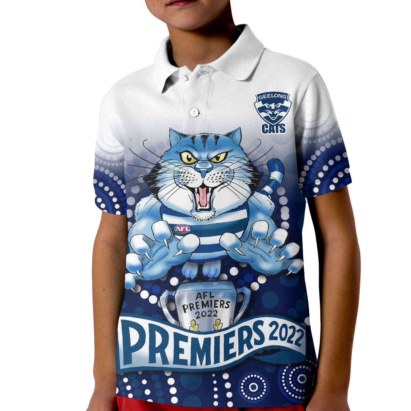 cats-football-polo-shirt-aboriginal-australian-premiers-2022-proud-geelong-cartoon