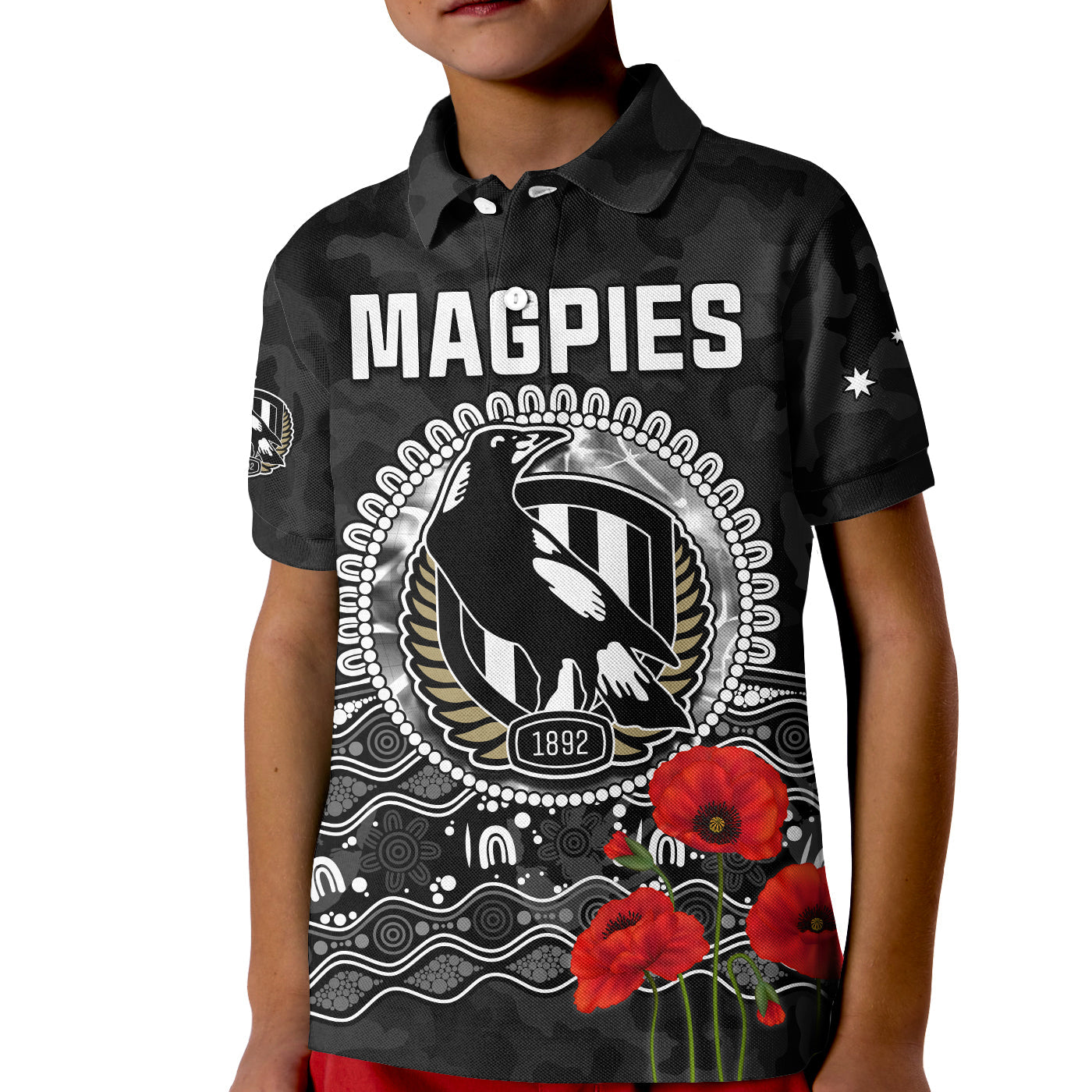 custom-text-and-number-magpies-football-anzac-day-polo-shirt-speical-poppy-mix-aboriginal