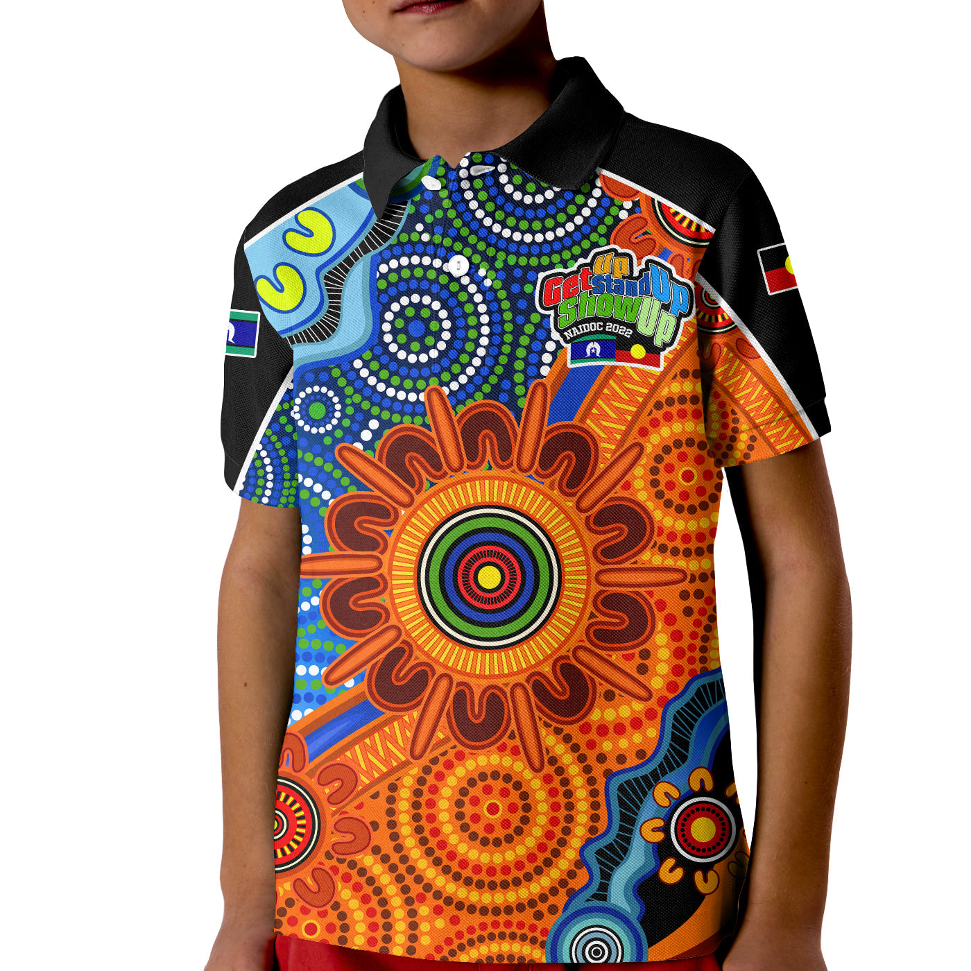 custom-text-and-number-naidoc-week-2022-polo-shirt-aboriginal-and-torres-strait-islander-together