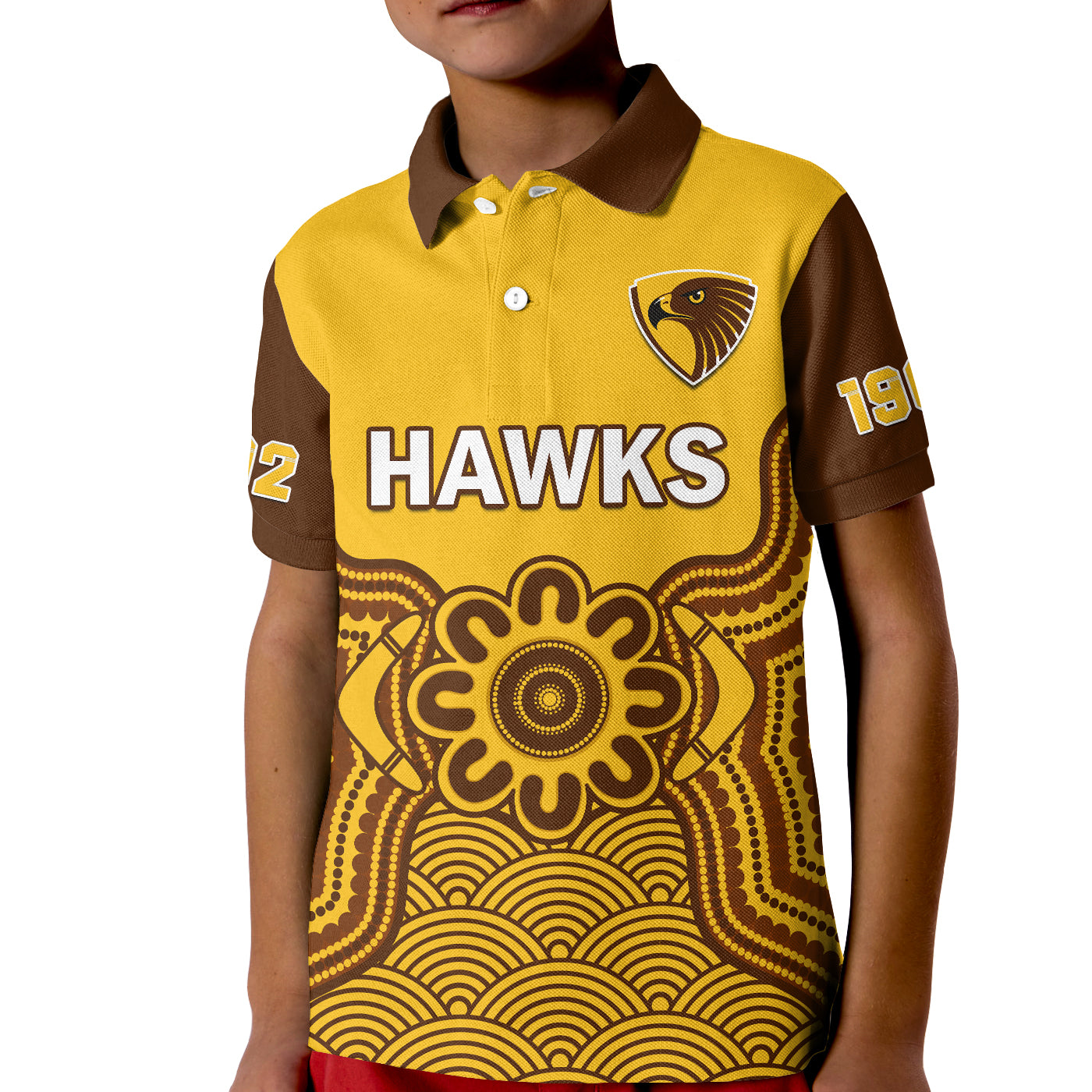 hawthorn-football-polo-shirt-kid-go-hawks-1902-aboriginal-art