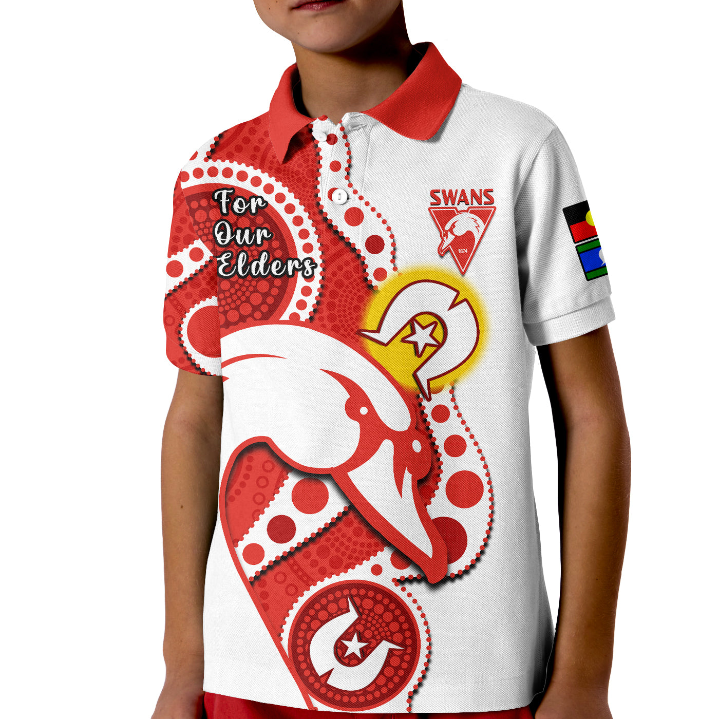 custom-text-and-number-swans-football-naidoc-2023-polo-shirt-sydney-for-our-elders-indigenous-art