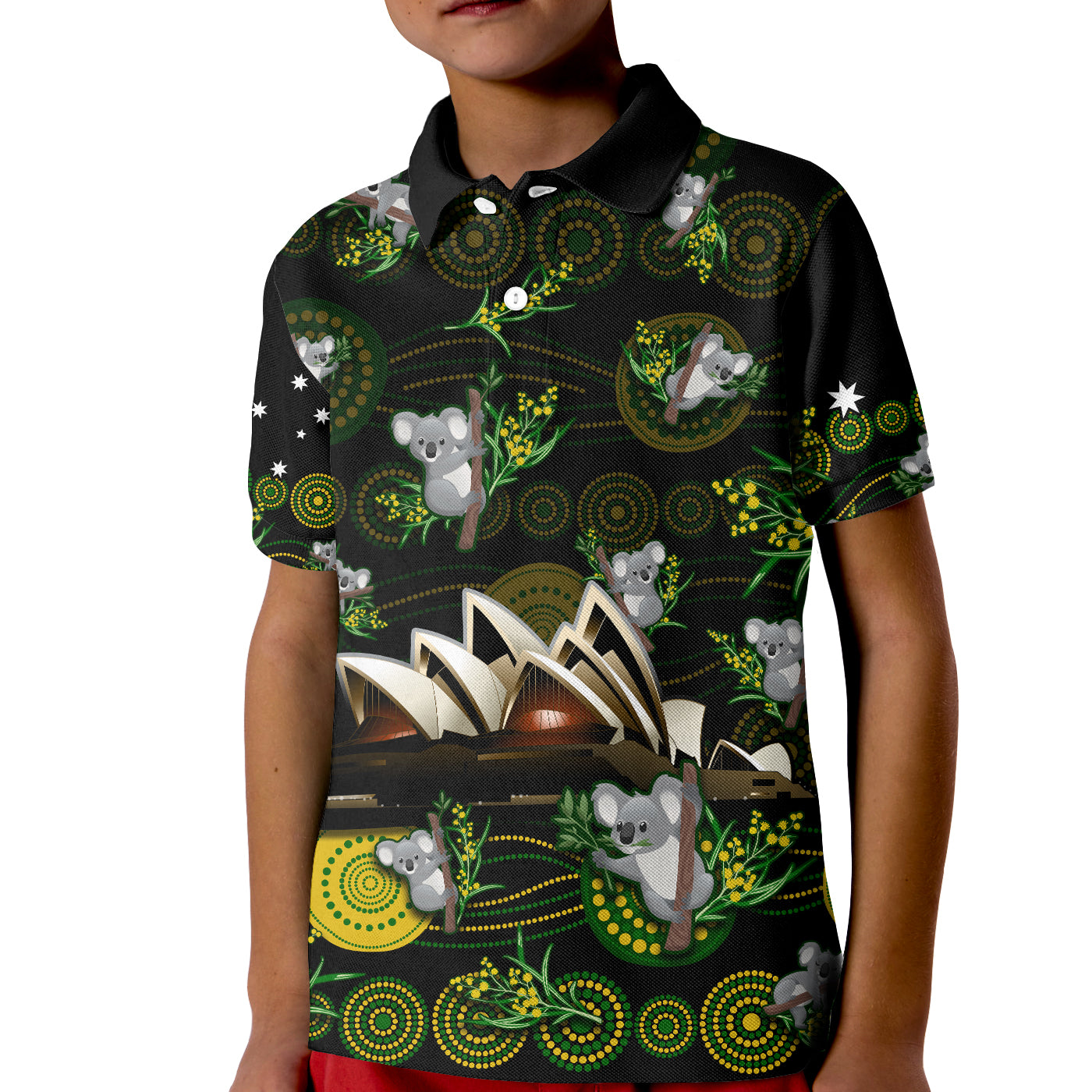 custom-personalised-australia-polo-shirt-aboriginal-golden-wattle-mix-koala-and-sydney-opera-house