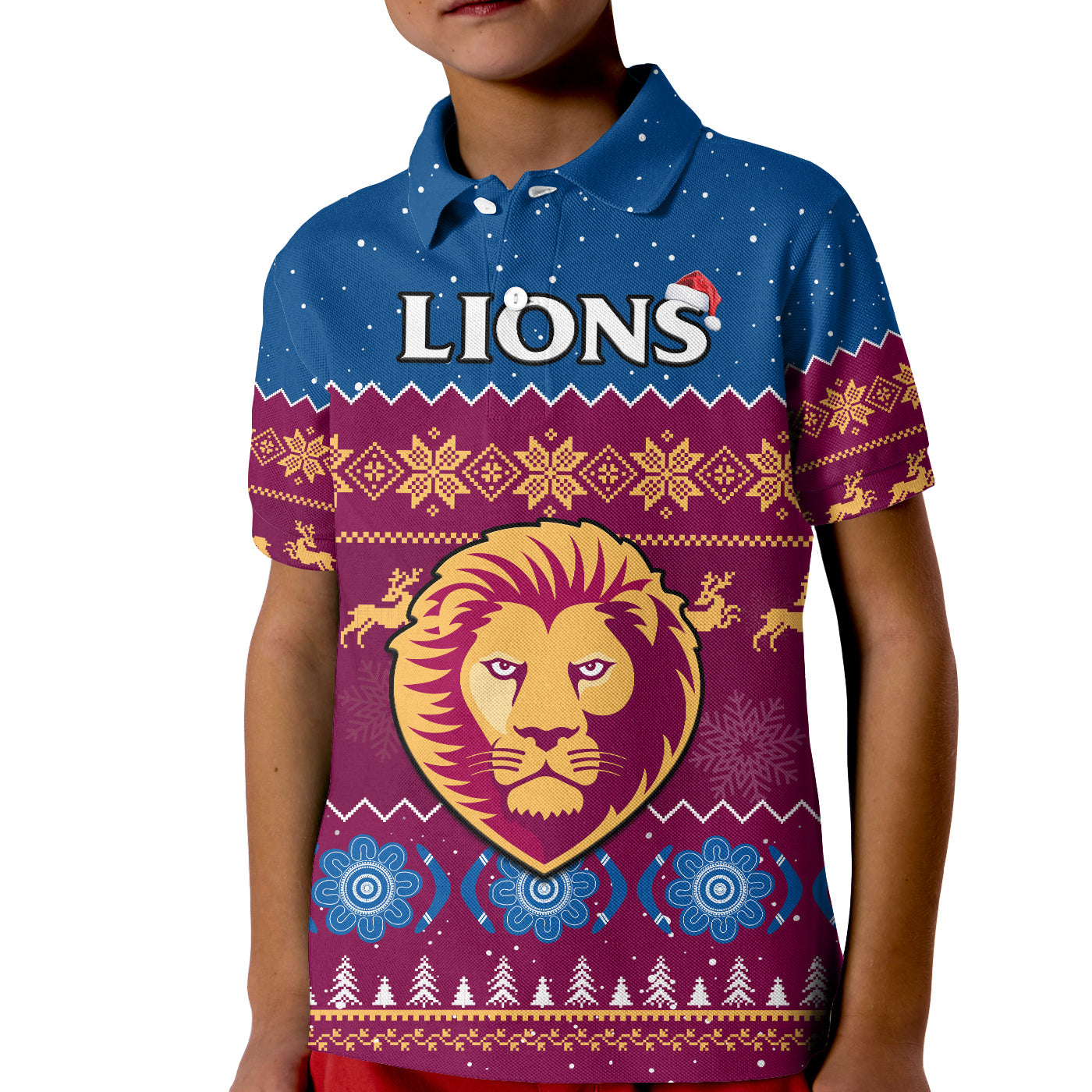 brisbane-football-polo-shirt-lions-indigenous-merry-christmas