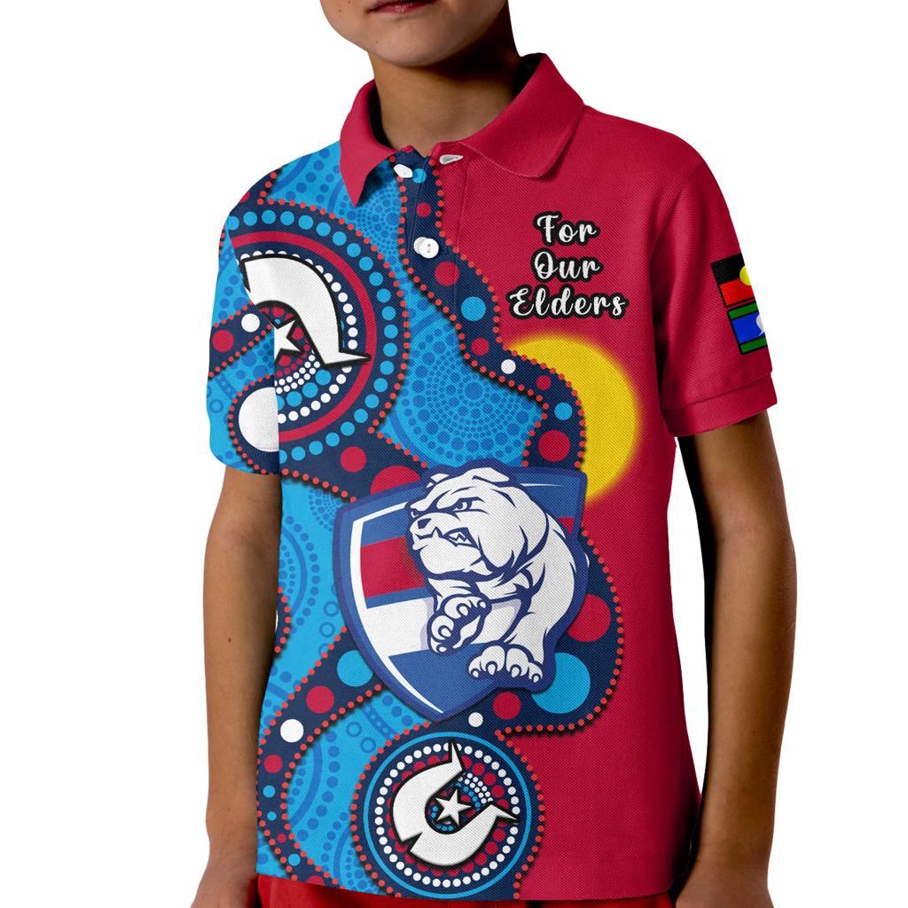 custom-text-and-number-western-bulldogs-football-naidoc-2023-polo-shirt-kid-indigenous-for-our-elders