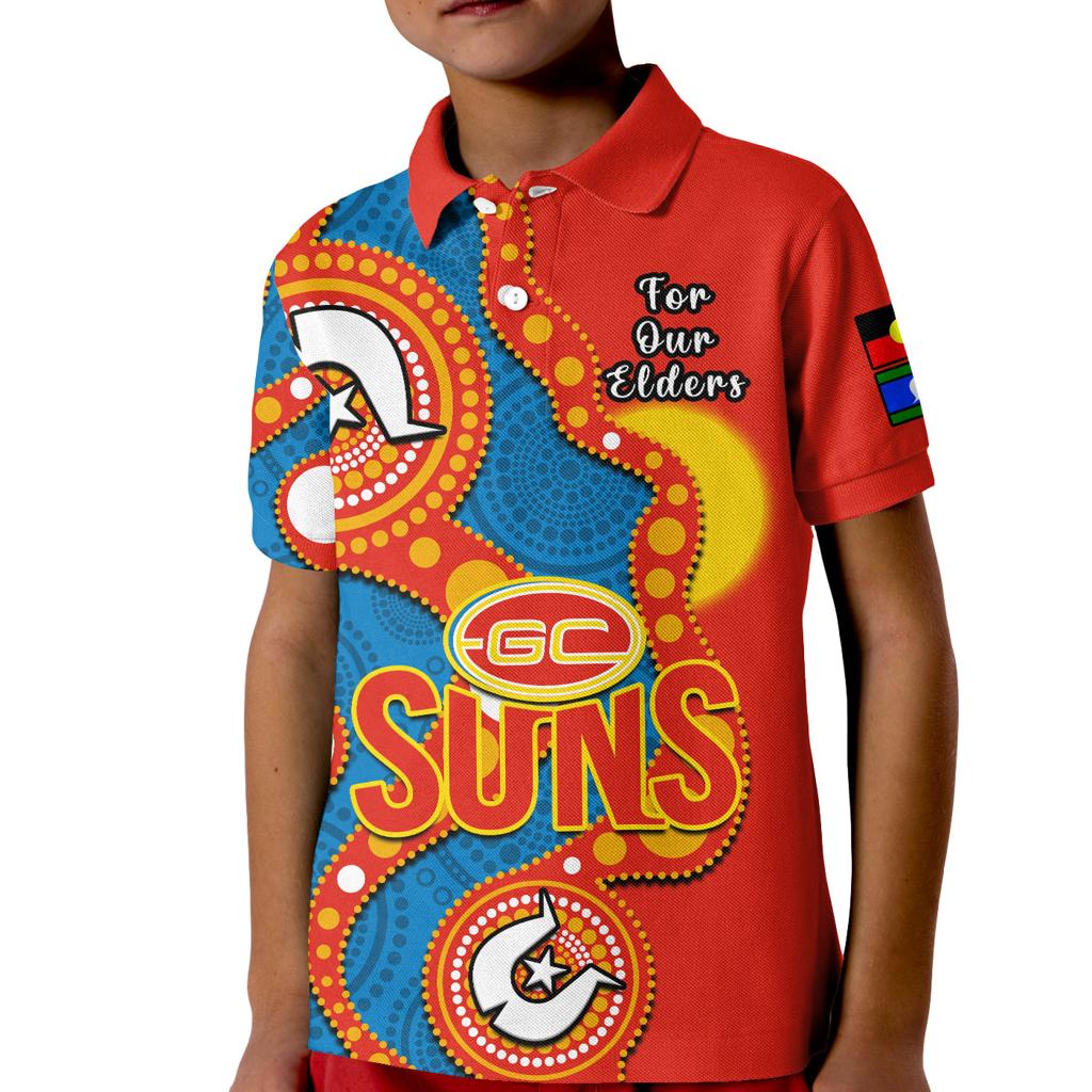 gold-coast-football-naidoc-2023-polo-shirt-kid-suns-indigenous-for-our-elders