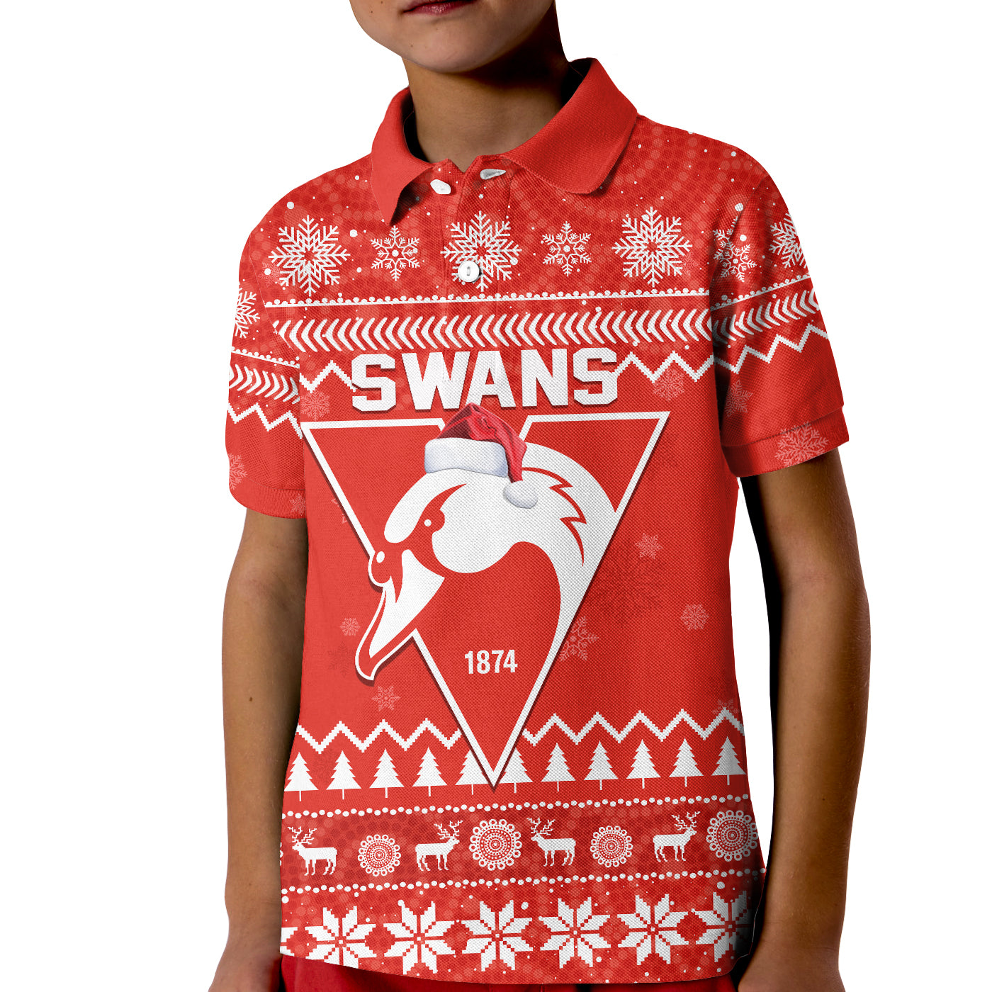 custom-personalised-swans-football-christmas-polo-shirt-sydney-indigenous-merry-xmas