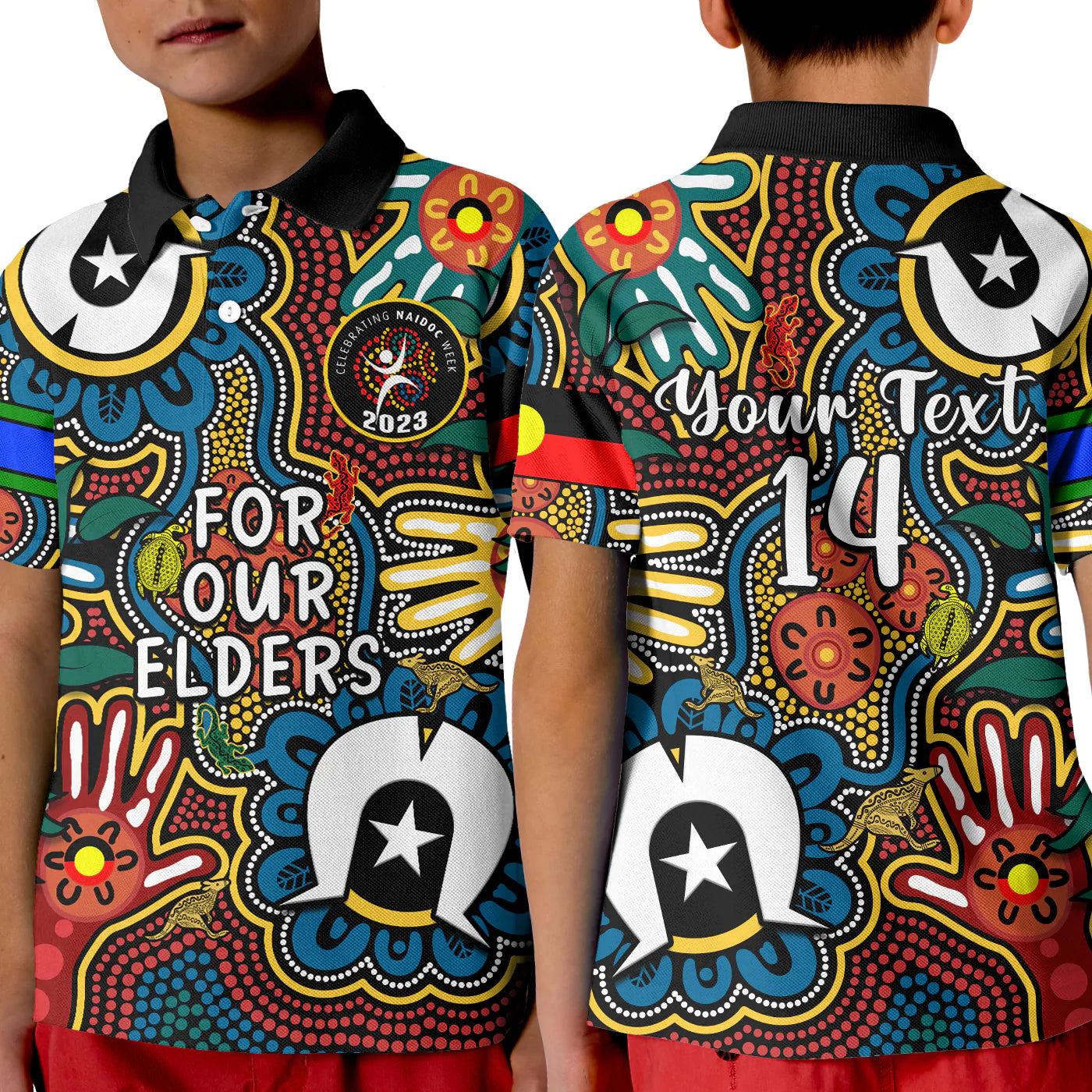 custom-text-and-number-australia-naidoc-week-2023-polo-shirt-for-our-elders-indigenous