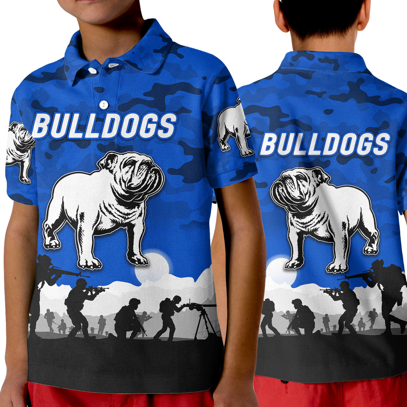 bulldogs-anzac-polo-shirt-simple-style-blue