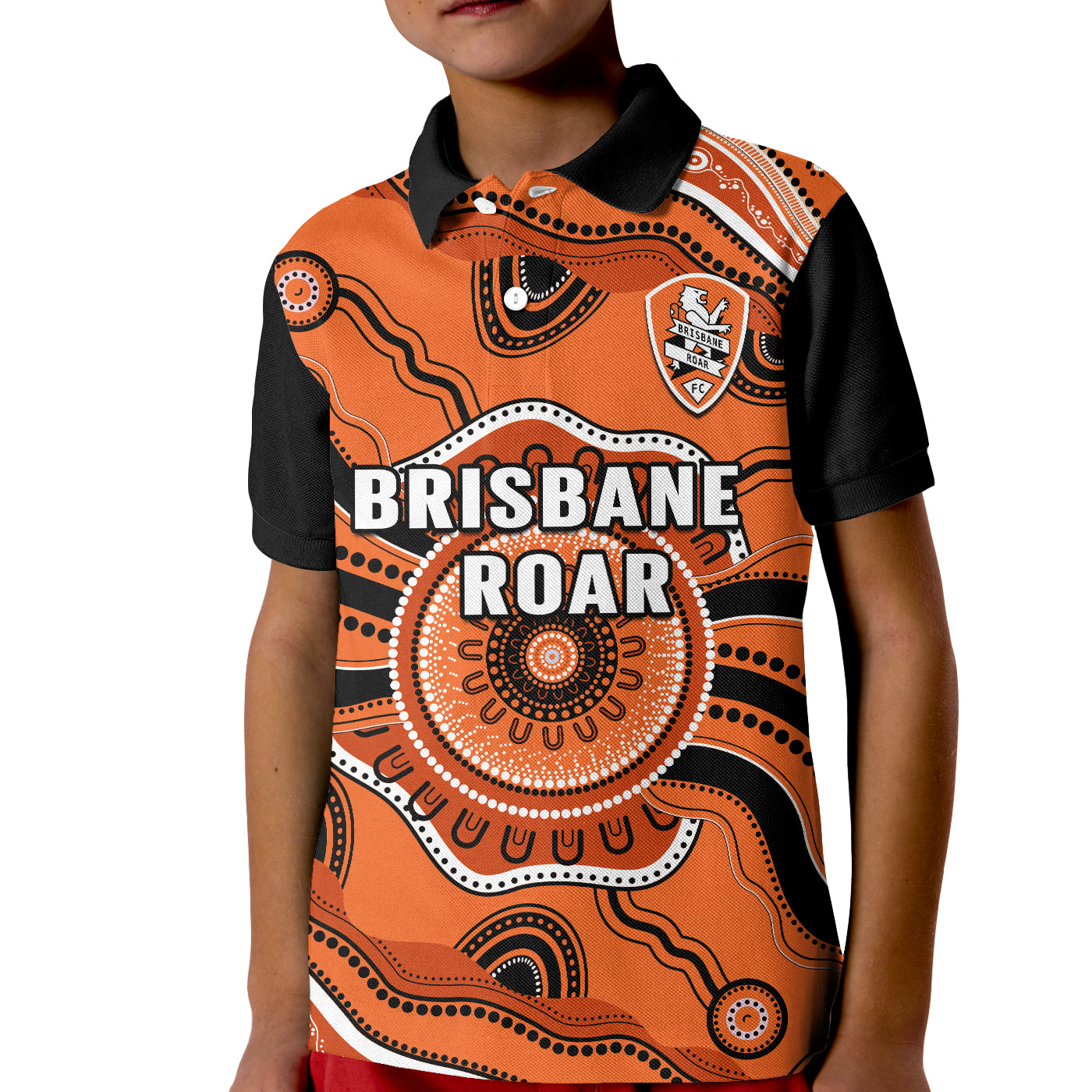 custom-text-and-number-brisbane-roar-football-polo-shirt-kid-go-lions-aboriginal