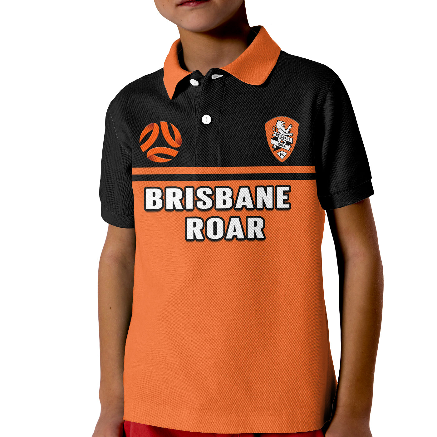 custom-text-and-number-brisbane-roar-football-polo-shirt-kid-go-lions-simple-style