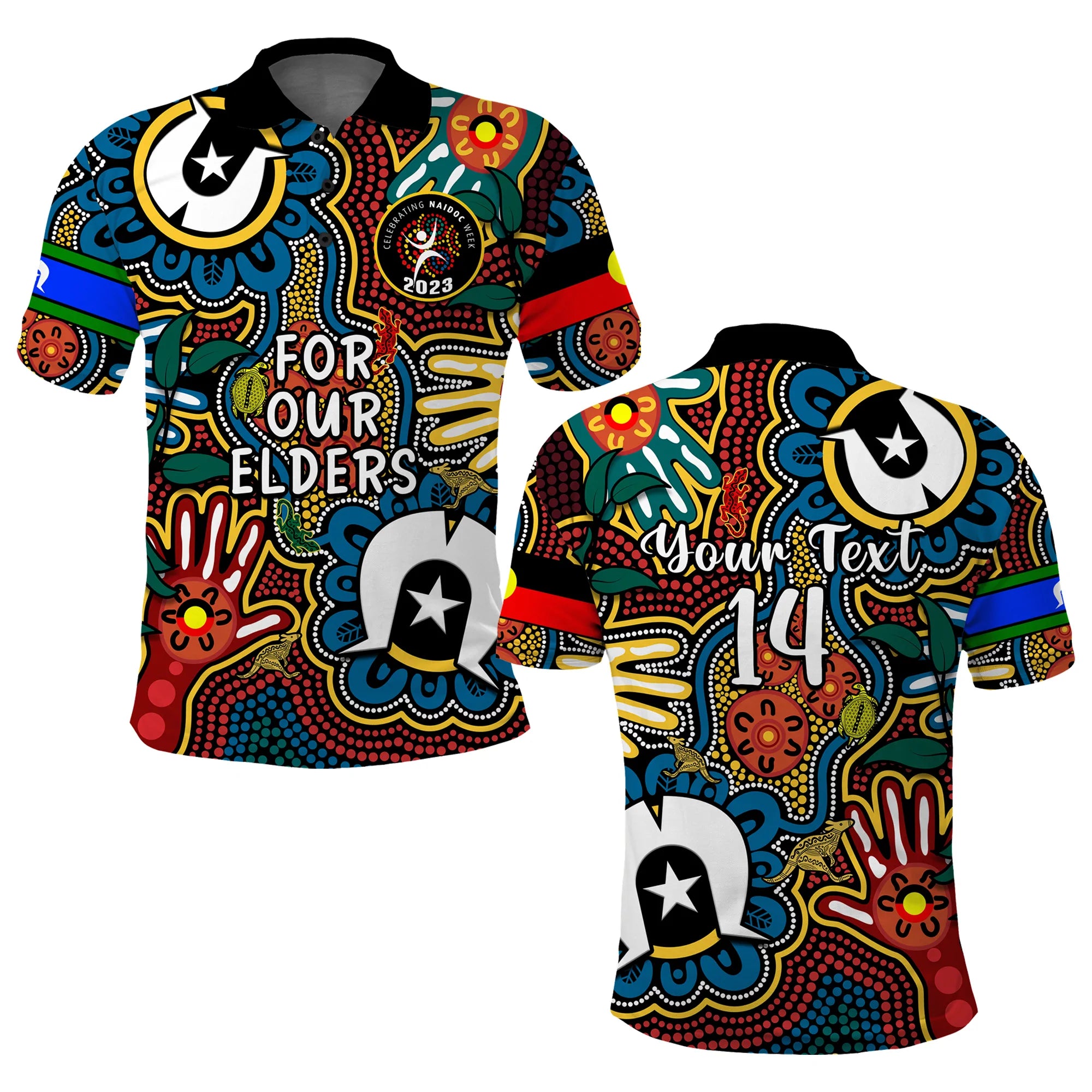 custom-text-and-number-australia-naidoc-week-2023-polo-shirt-for-our-elders-indigenous