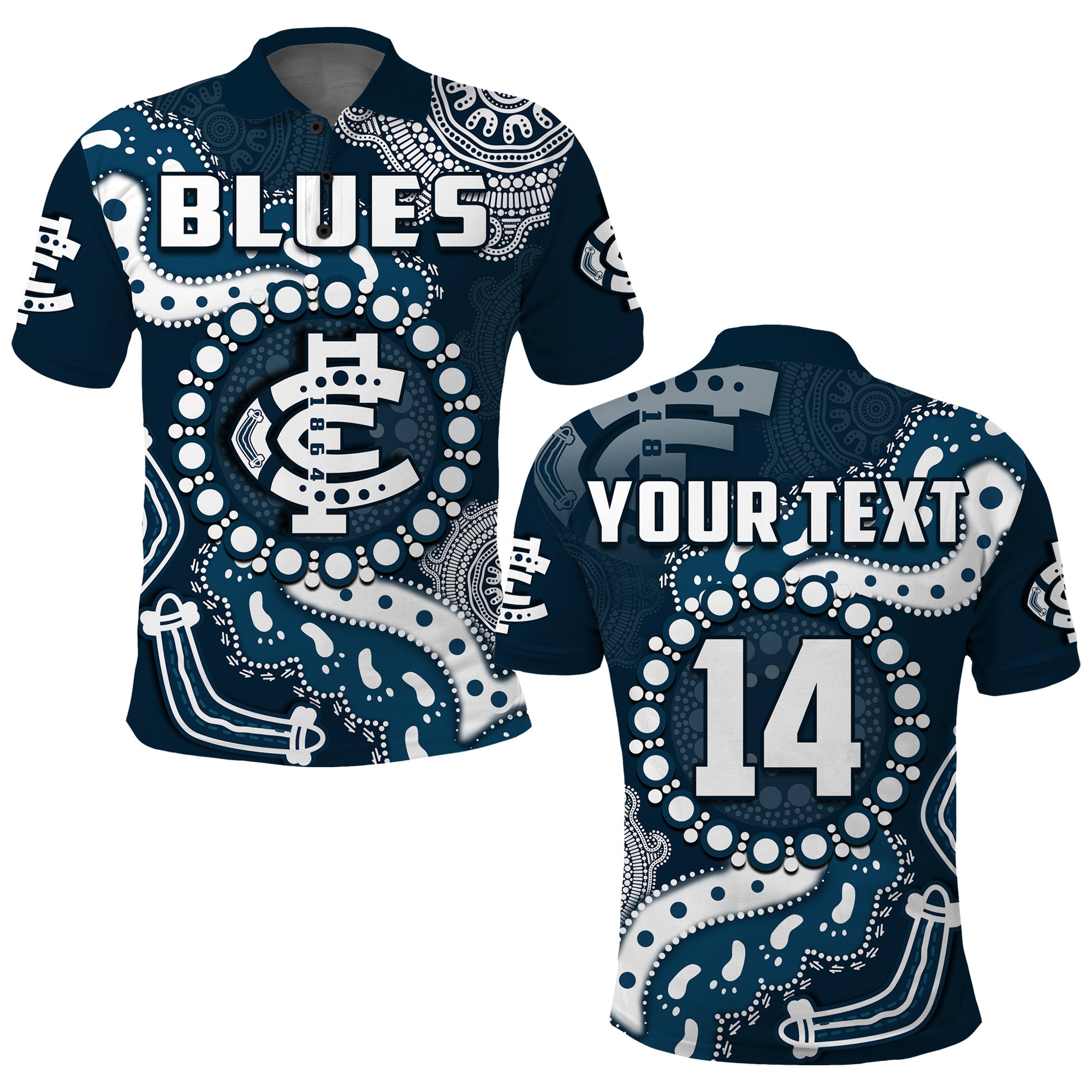 custom-text-and-number-carlton-football-polo-shirt-blues-1864-boomerang-indigenous-artsy