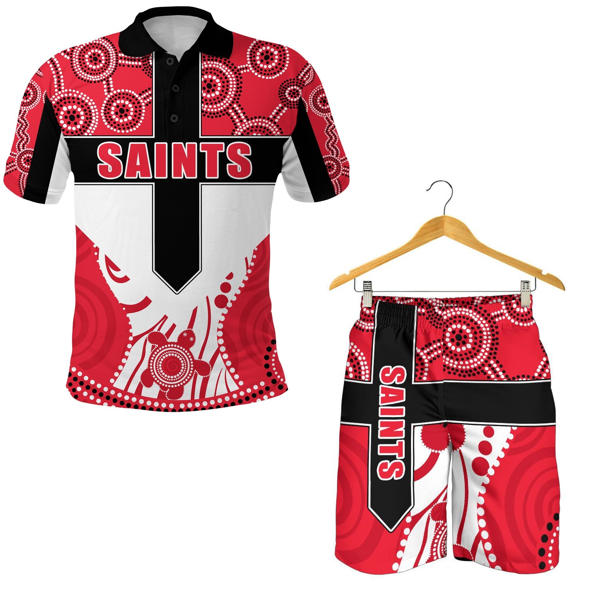 combo-polo-shirt-and-men-short-saints-enthusiasm-st-kilda-indigenous