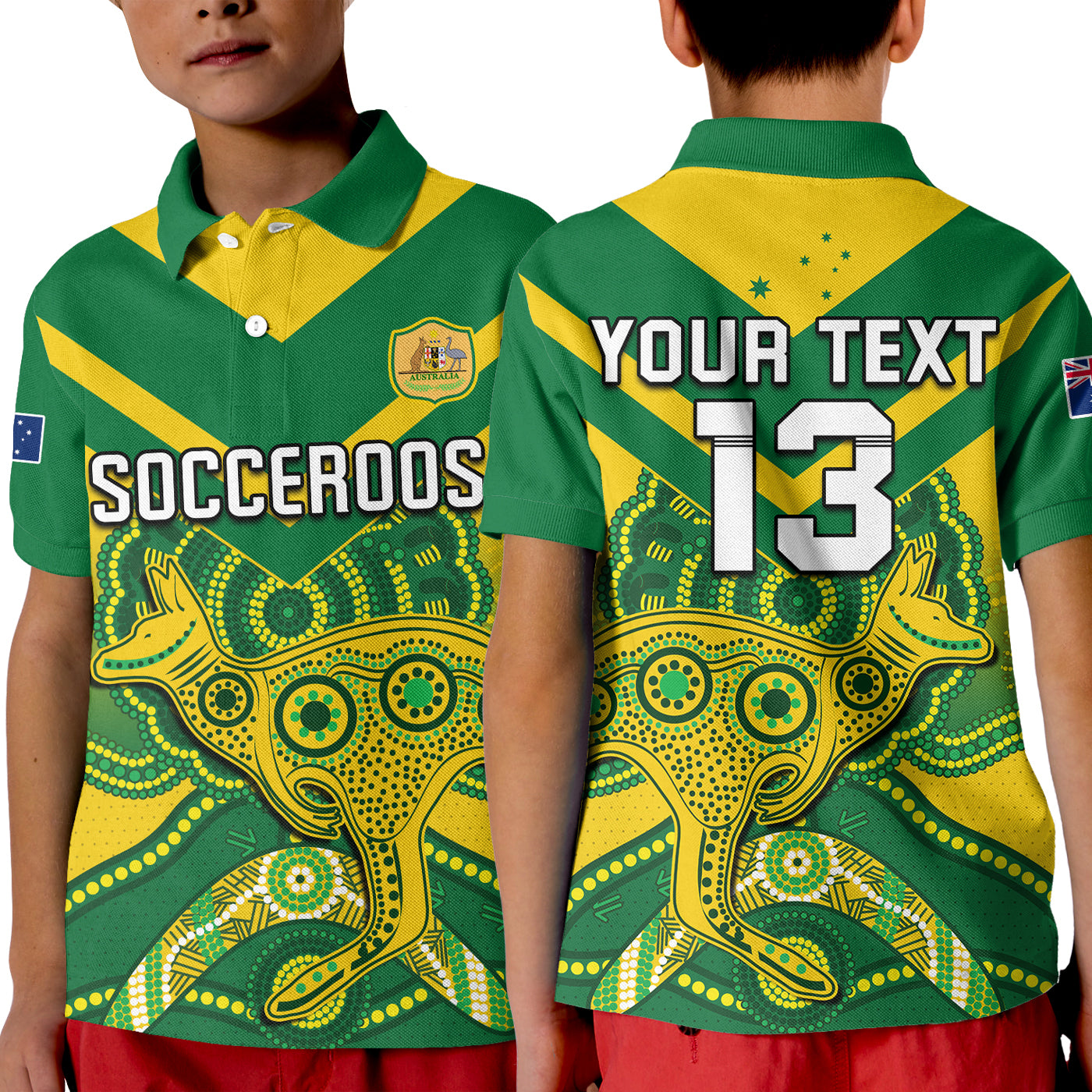 custom-text-and-number-australia-soccer-polo-shirt-kid-champions-aboriginal-kangaroos-world-cup-football-socceroos