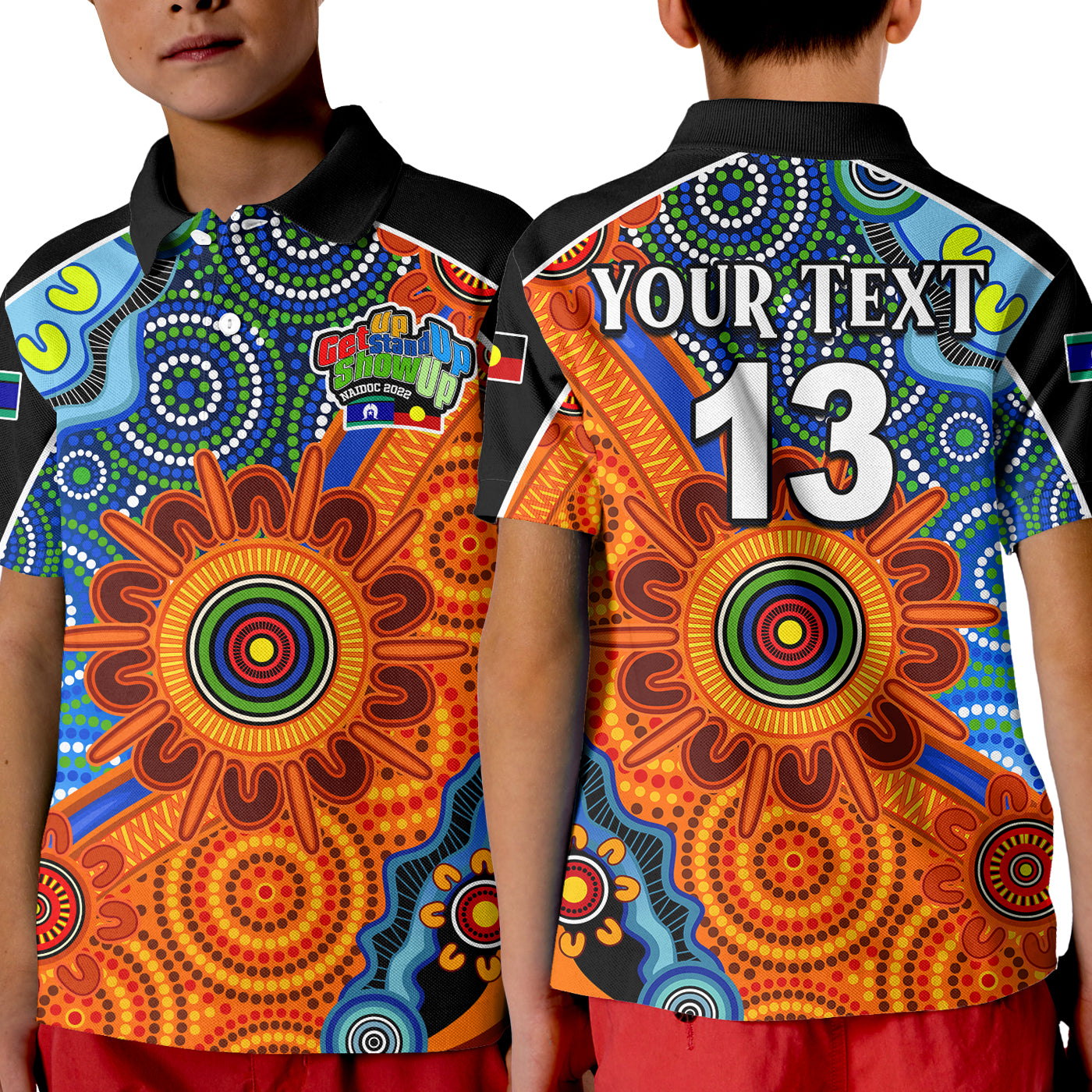 custom-text-and-number-naidoc-week-2022-polo-shirt-aboriginal-and-torres-strait-islander-together