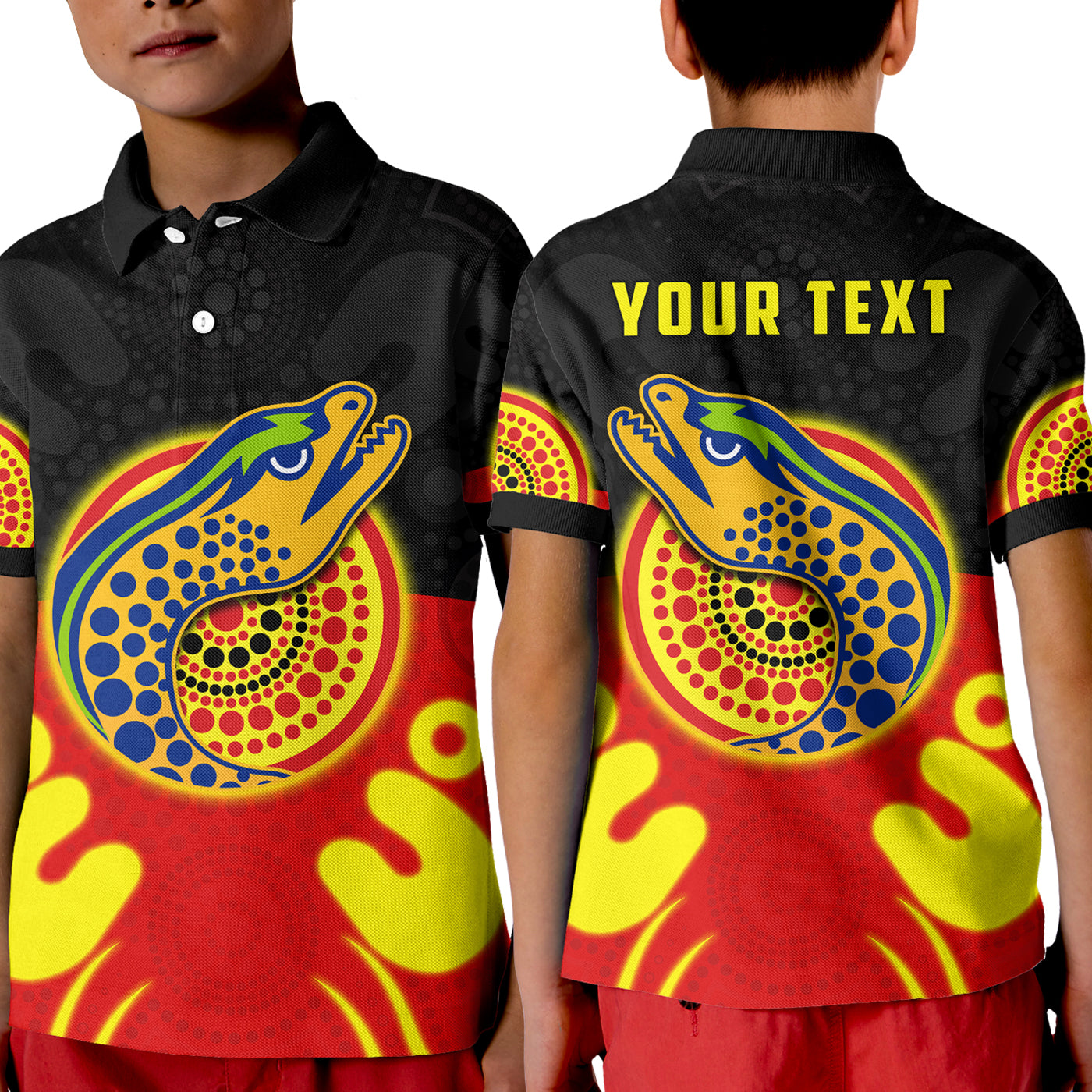 custom-personalised-eels-indigenous-polo-shirt-kid-style-aboriginal-flag