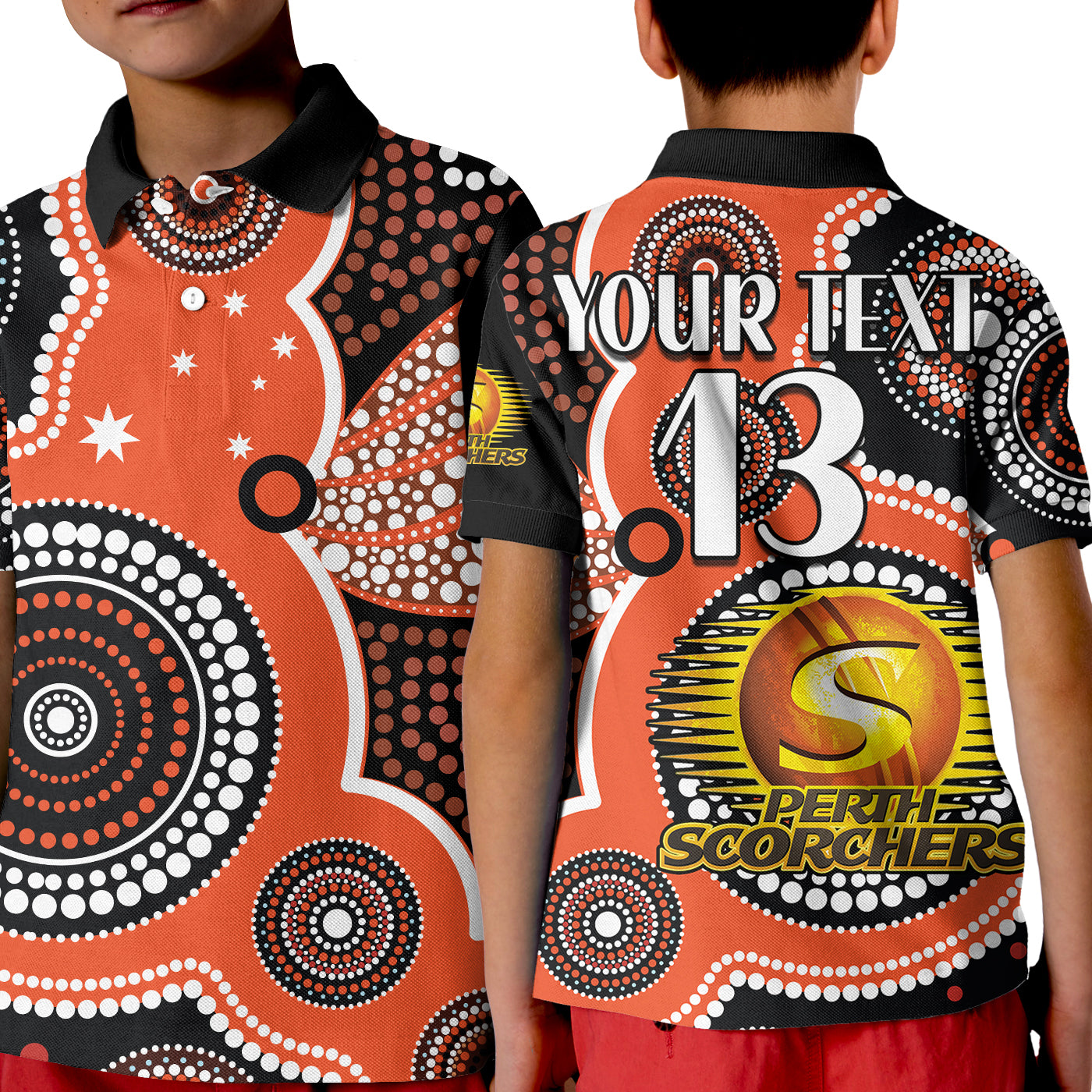 custom-text-and-number-perth-scorchers-polo-shirt-kid-australia-cricket-bbl-aboriginal