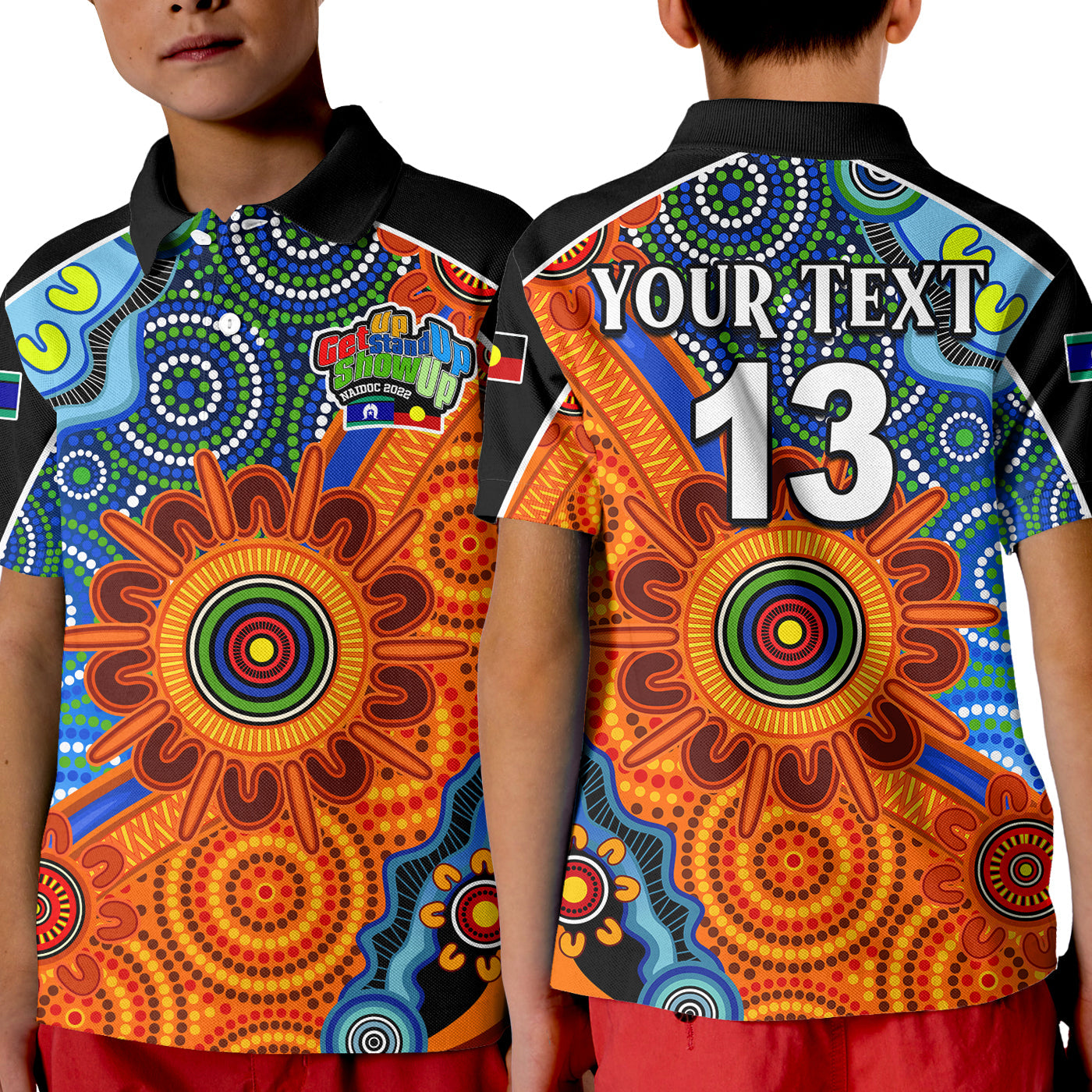 custom-text-and-number-naidoc-week-2022-polo-shirt-aboriginal-and-torres-strait-islanders-together