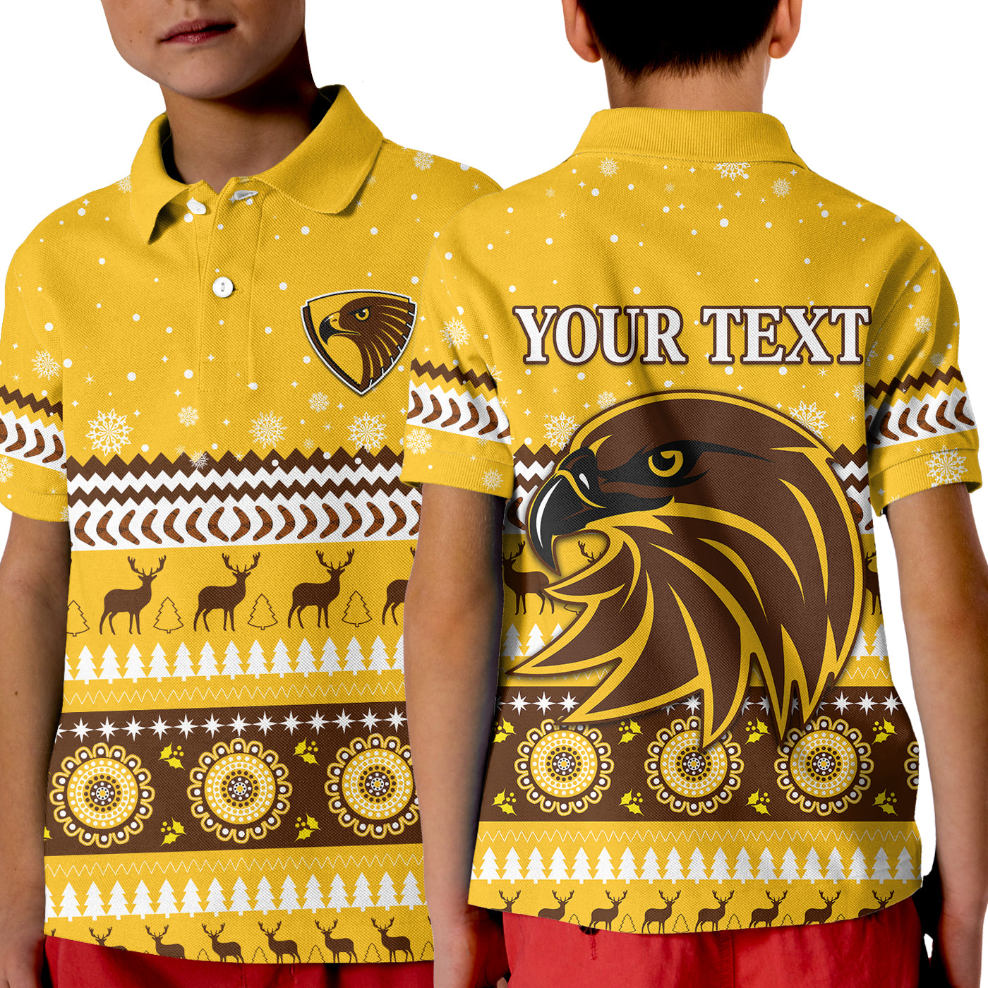 custom-personalised-hawks-christmas-polo-shirt-kid-indigenous-hawthorn-football