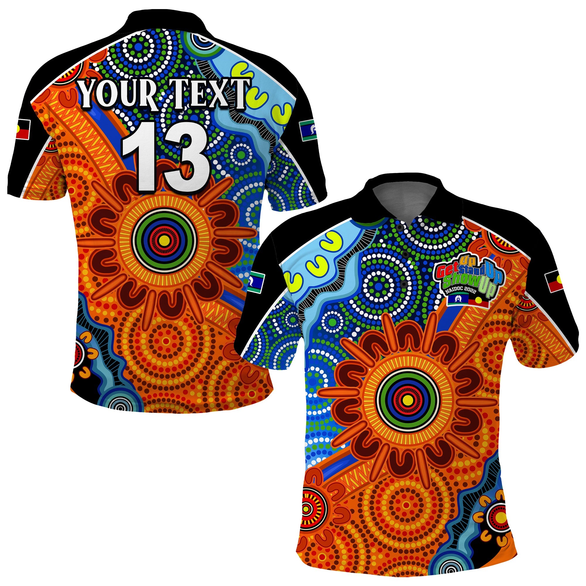 custom-text-and-number-naidoc-week-2022-polo-shirt-aboriginal-and-torres-strait-islander-together