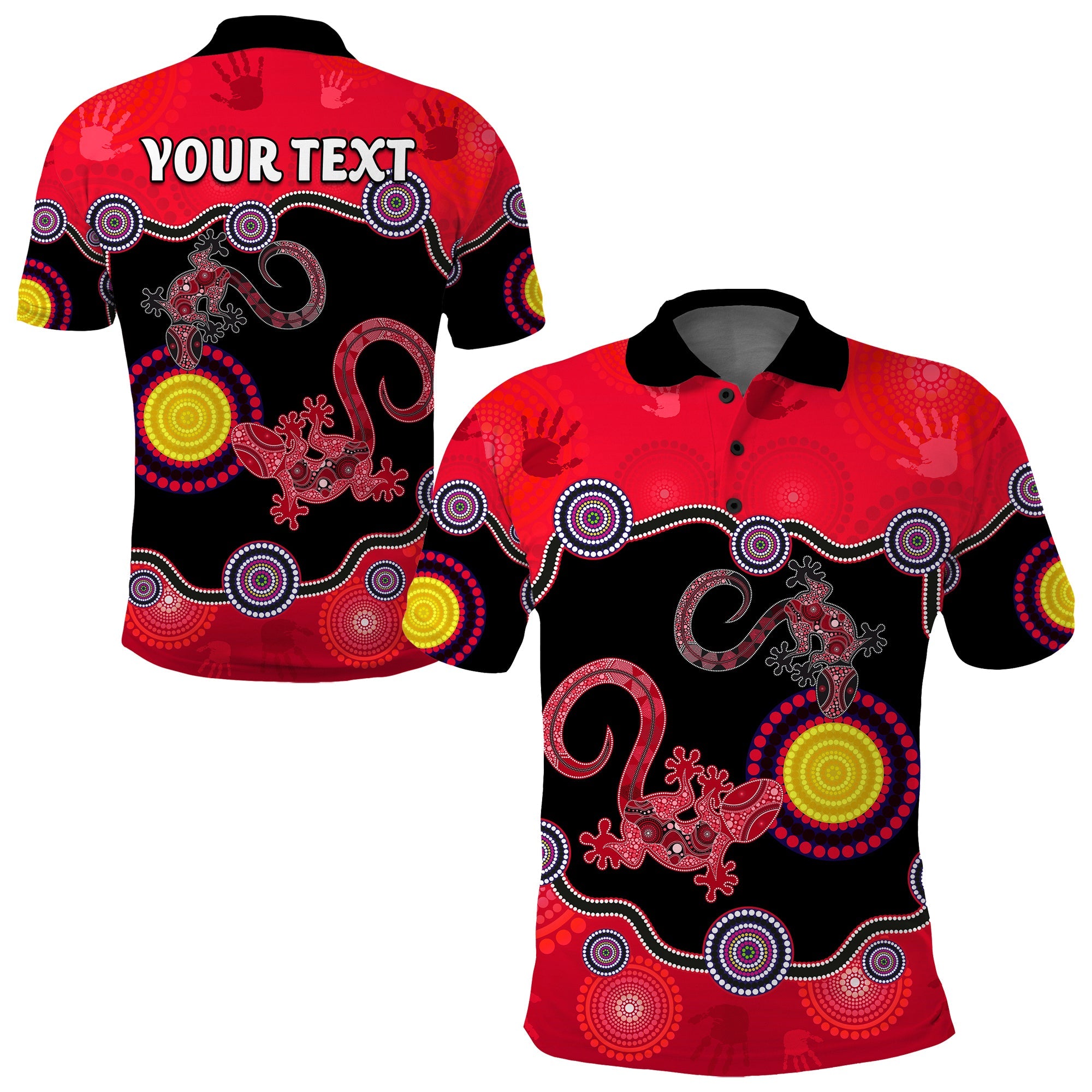 custom-personalised-aboriginal-lizard-polo-shirt-attracted-australia-version-red