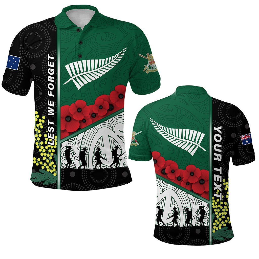 custom-personalised-anzac-day-lest-we-forget-polo-shirt-australia-indigenous-and-new-zealand-maori