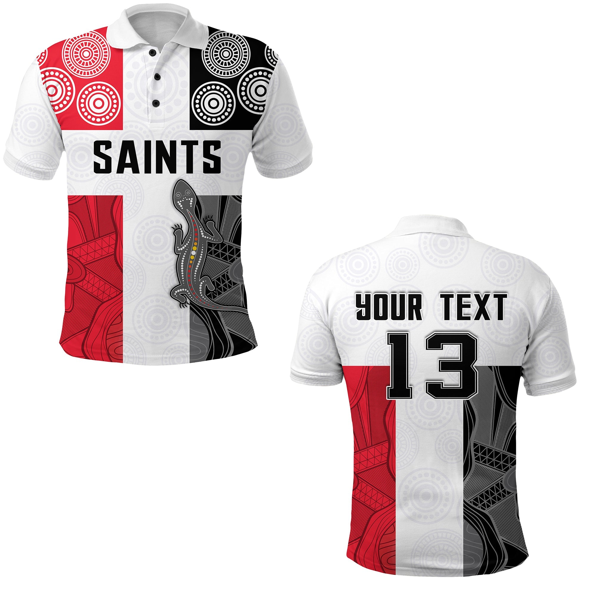 custom-personalised-saints-football-polo-shirt-st-kilda-indigenous-custom-text-and-number