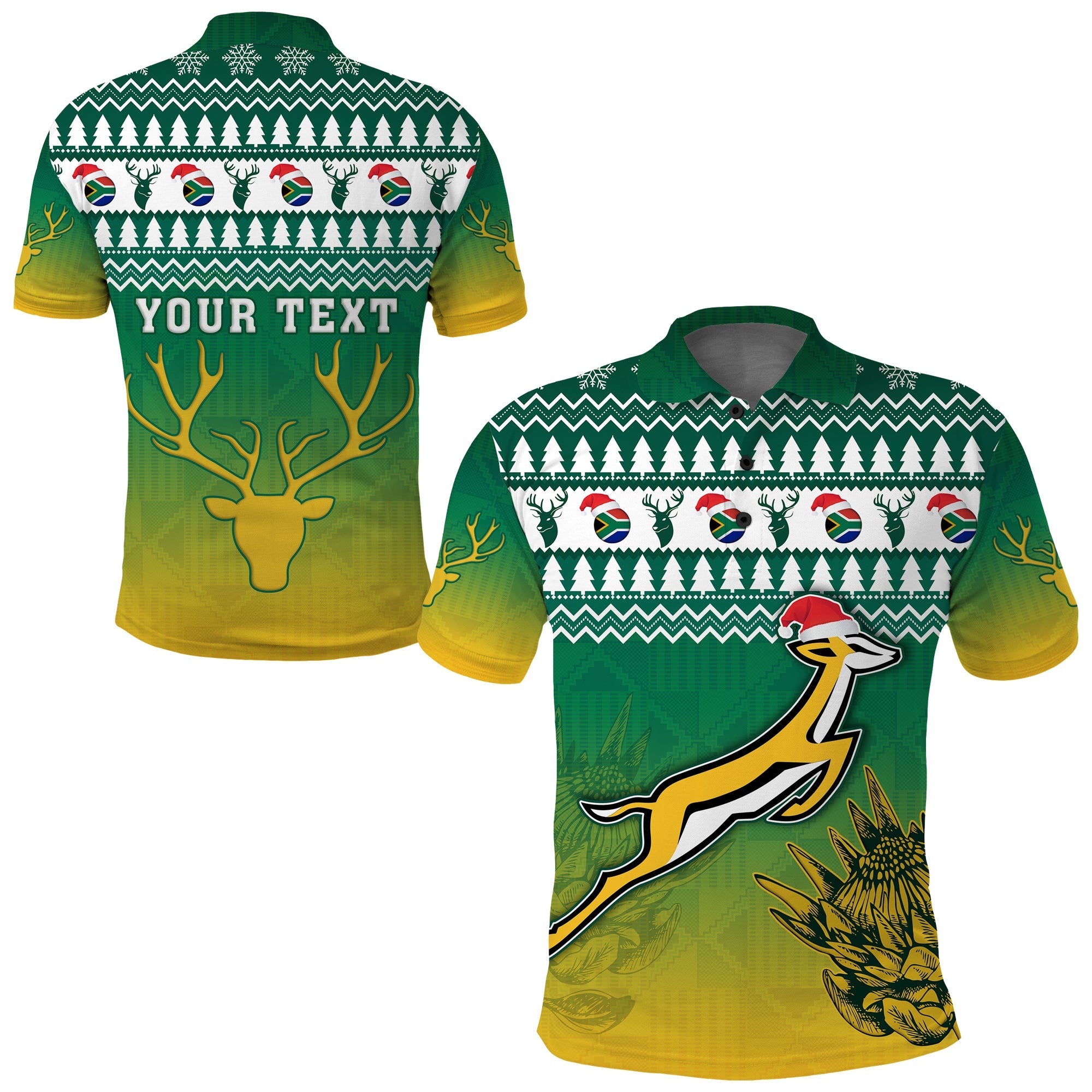 custom-personalised-south-africa-rugby-christmas-polo-shirt-proud-springboks