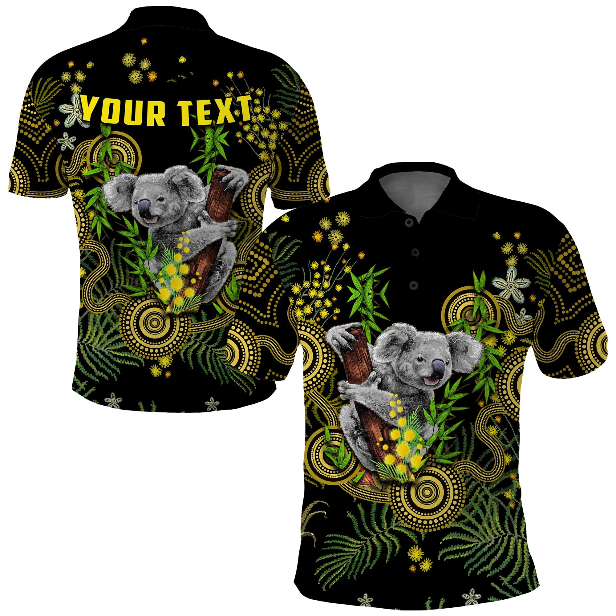 custom-personalised-golden-wattle-polo-shirt-australia-acacia-pycnantha-mix-aboriginal