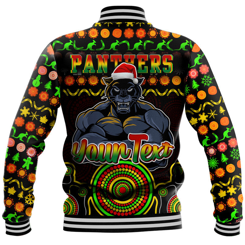 custom-personalised-panthers-christmas-vibe-with-aboriginal-dot-panting-style-baseball-jacket