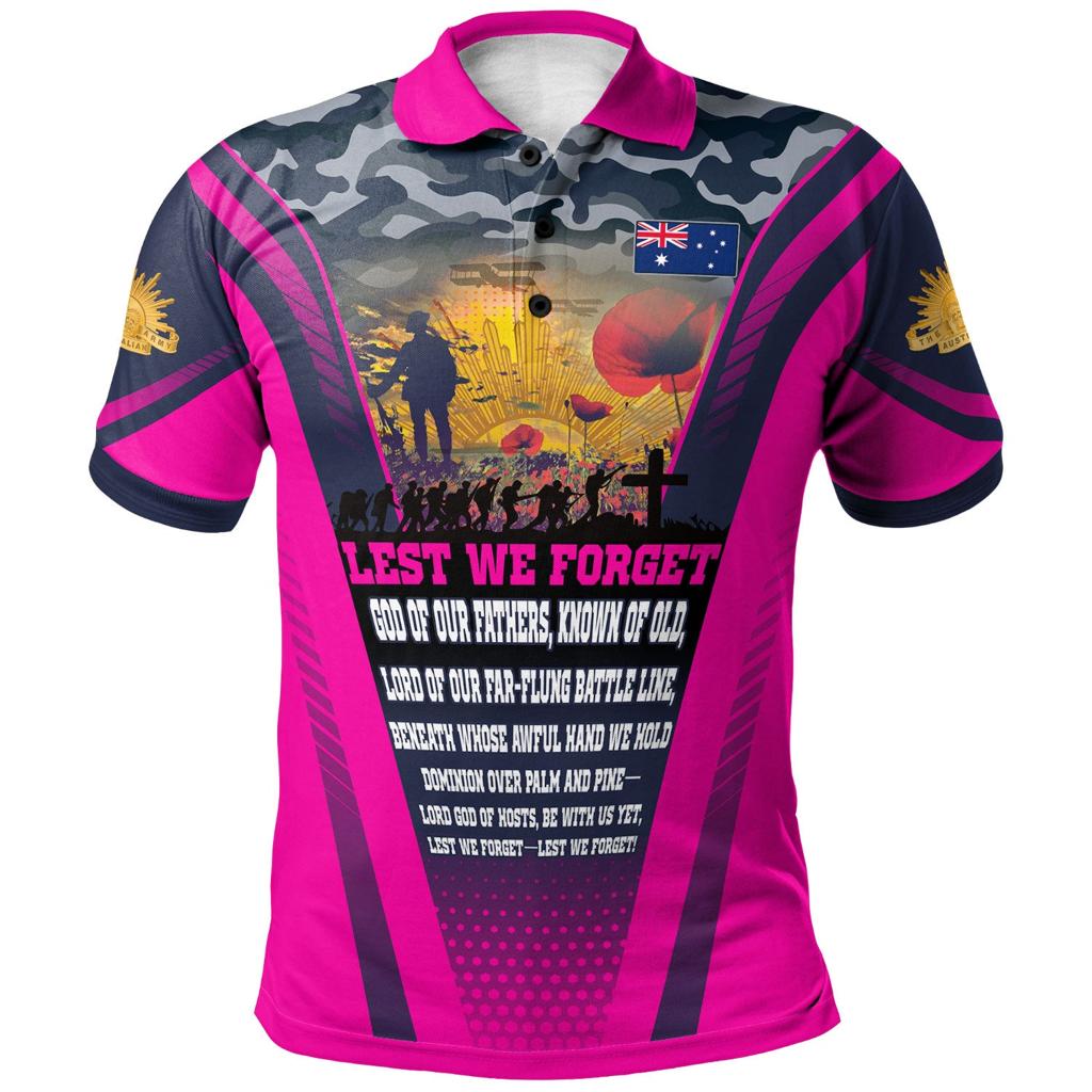 Australia Anzac Camo Polo Shirt - Custom Anzac Poem Lest We Forget Polo Shirt