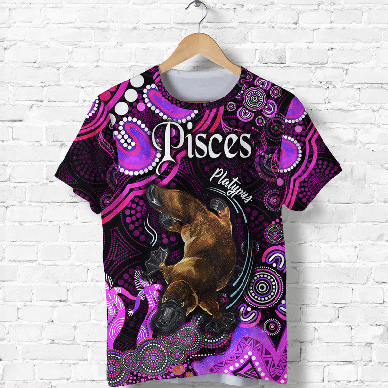 custom-personalised-australian-astrology-t-shirt-pisces-platypus-zodiac-aboriginal-vibes-pink