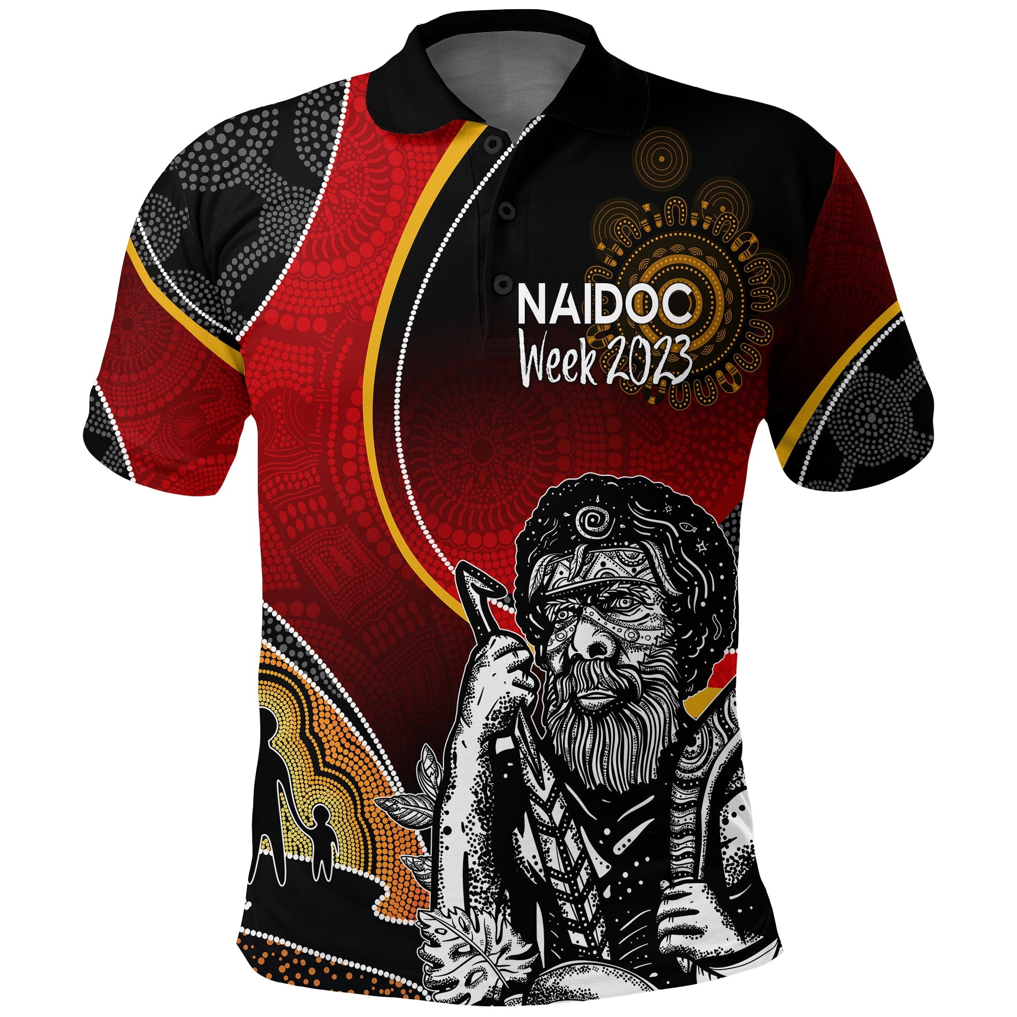 naidoc-week-2023-polo-shirt-aboriginal-art-for-our-elders