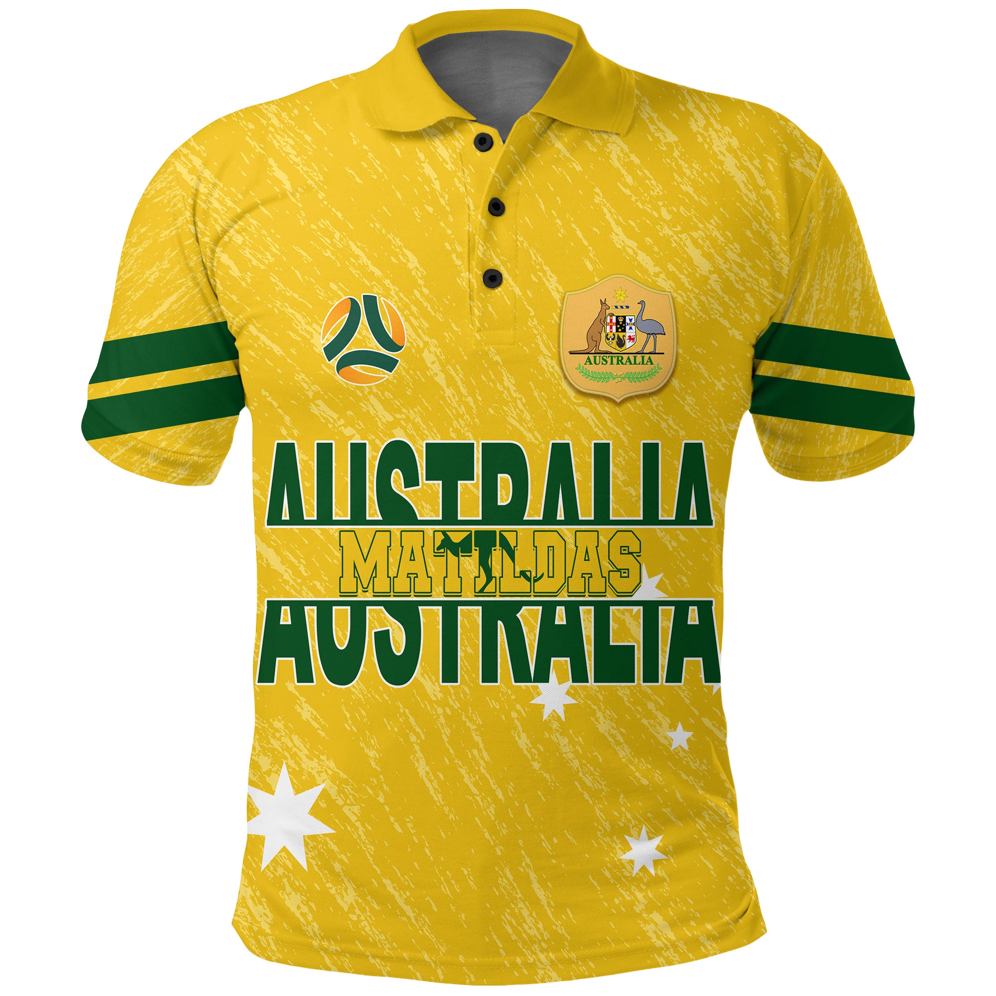 Australia Soccer Polo Shirt World Cup Matildas Sporty Vibes Ver01 LT7