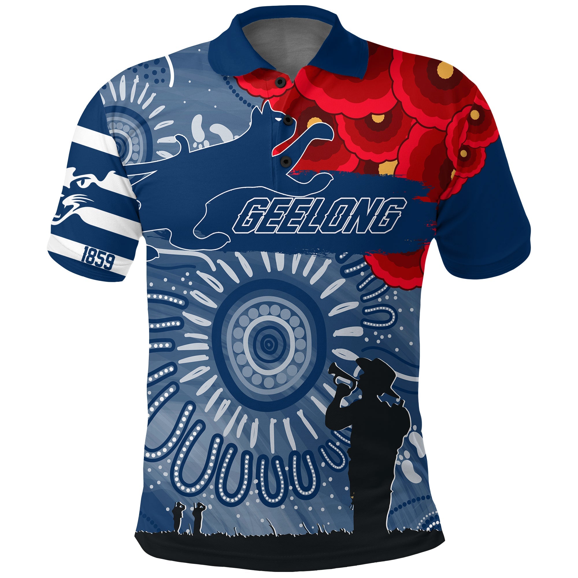 custom-personalised-geelong-cats-indigenous-anzac-day-polo-shirt-we-will-remember