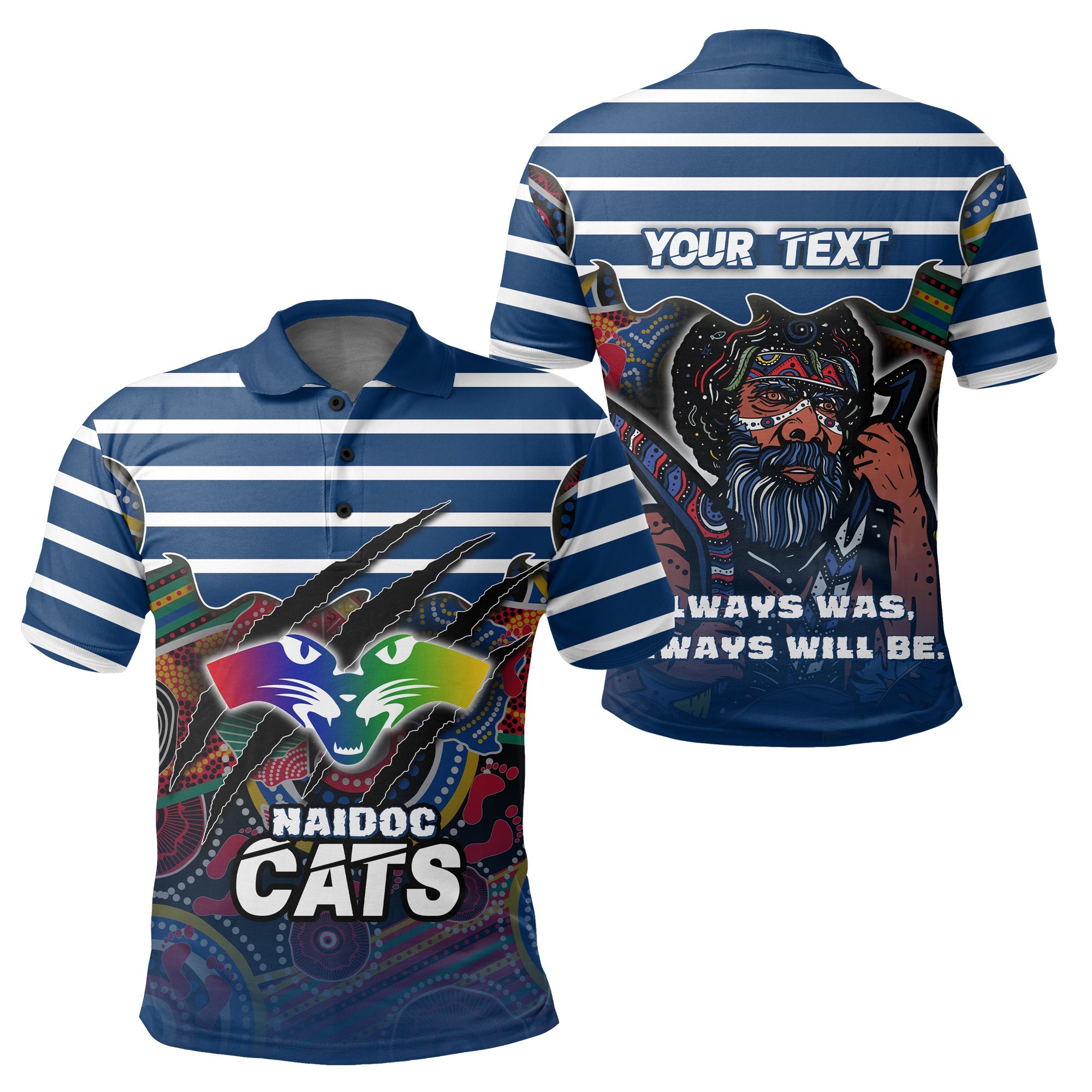 custom-personalised-geelong-naidoc-week-polo-shirt-cats-aboriginal-version-special