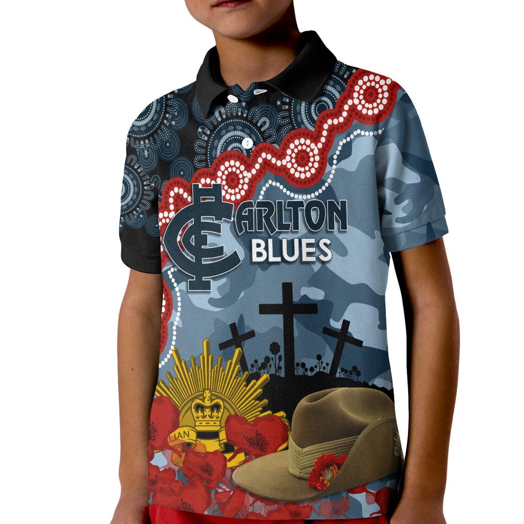 the-blues-football-anzac-2023-polo-shirt-kid-aboriginal-mix-slouch-hat