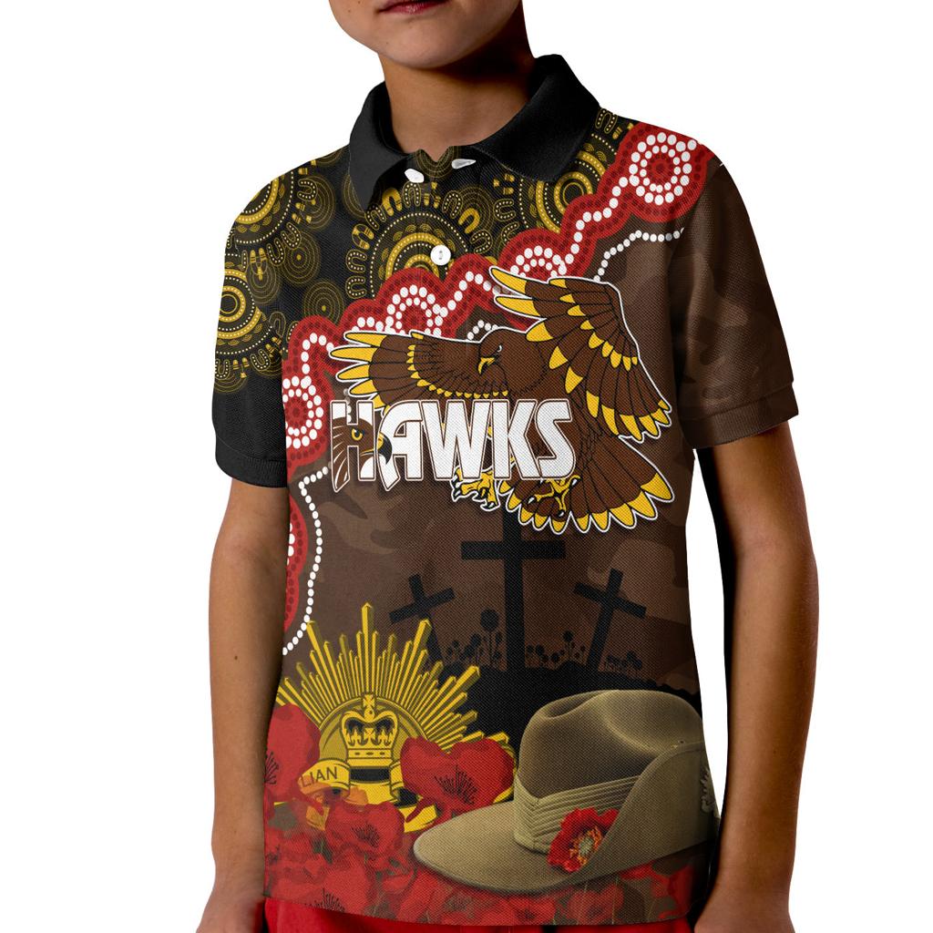 hawks-football-anzac-2023-polo-shirt-kid-aboriginal-mix-slouch-hat