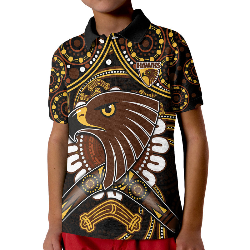 custom-personalised-hawks-football-polo-shirt-boomerang-indigenous-dots