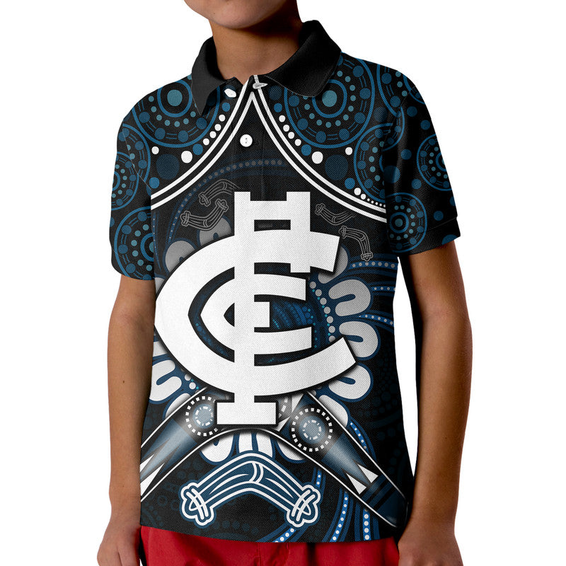 blues-football-polo-shirt-boomerang-indigenous-dots