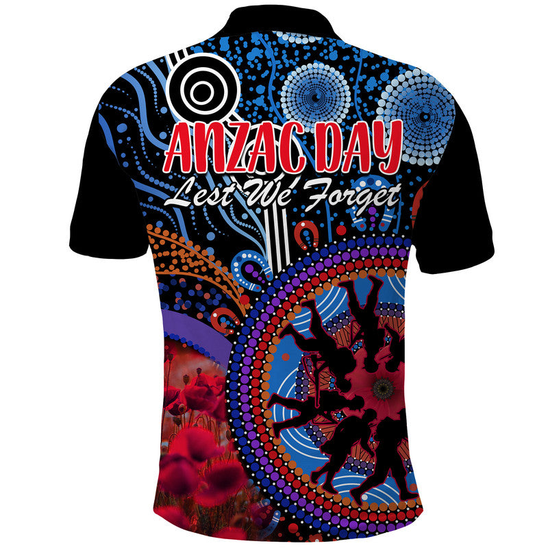 australia-anzac-day-polo-shirt-aboriginal-military-and-poppy-flowers-style