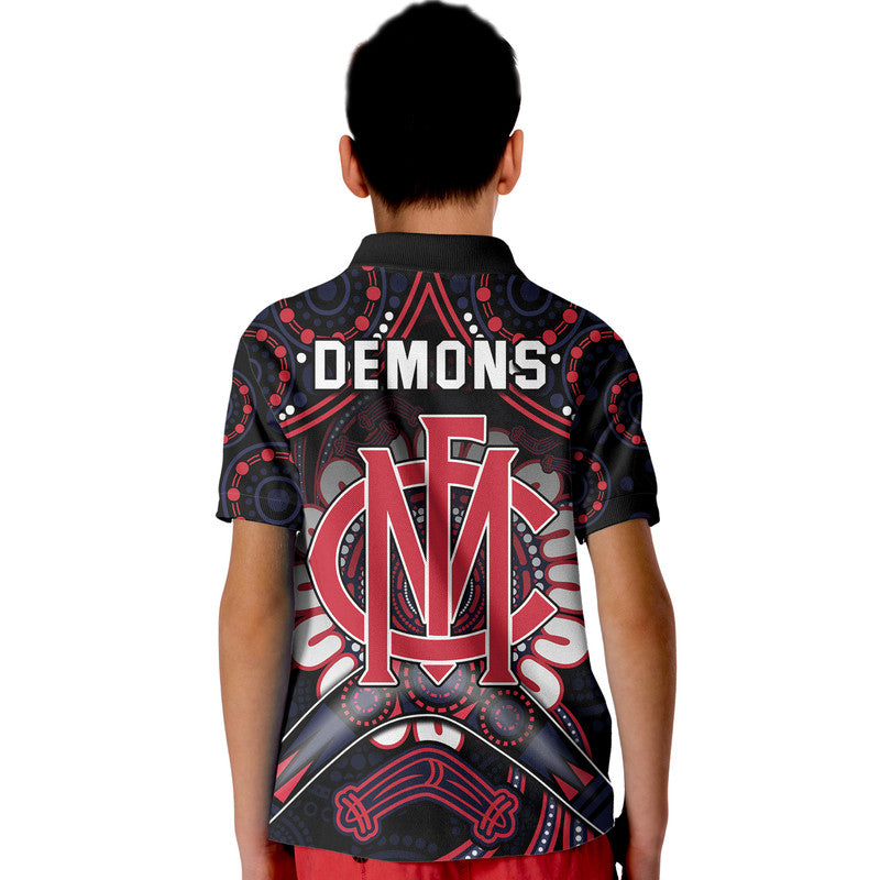 demons-football-polo-shirt-boomerang-indigenous-dots