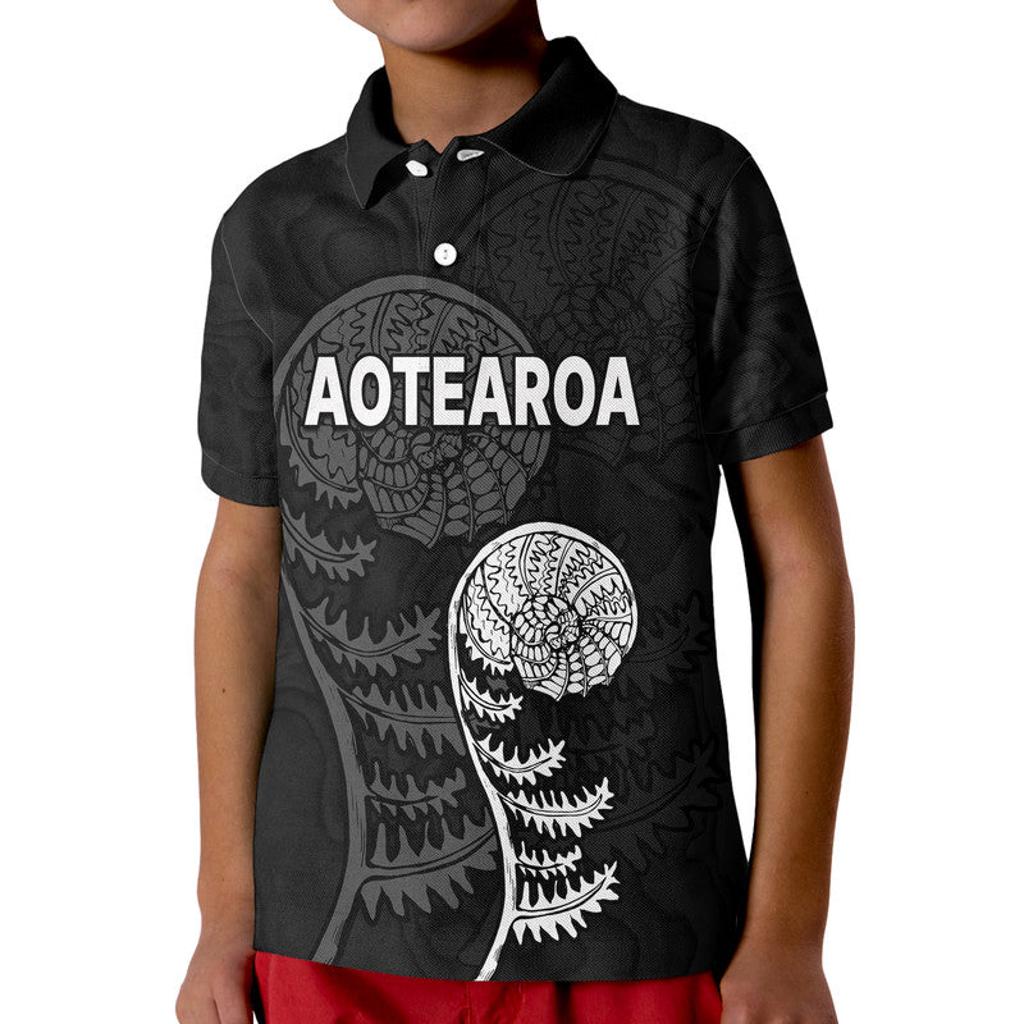 custom-personalised-aotearoa-silver-fern-kid-polo-shirt