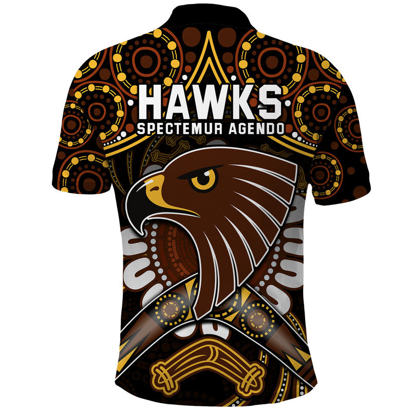 hawks-football-polo-shirt-boomerang-indigenous-dots