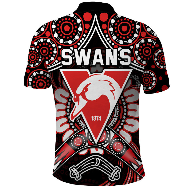 swans-football-polo-shirt-boomerang-indigenous-dots