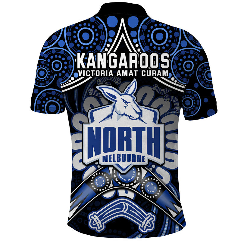 kangaroos-football-polo-shirt-boomerang-indigenous-dots