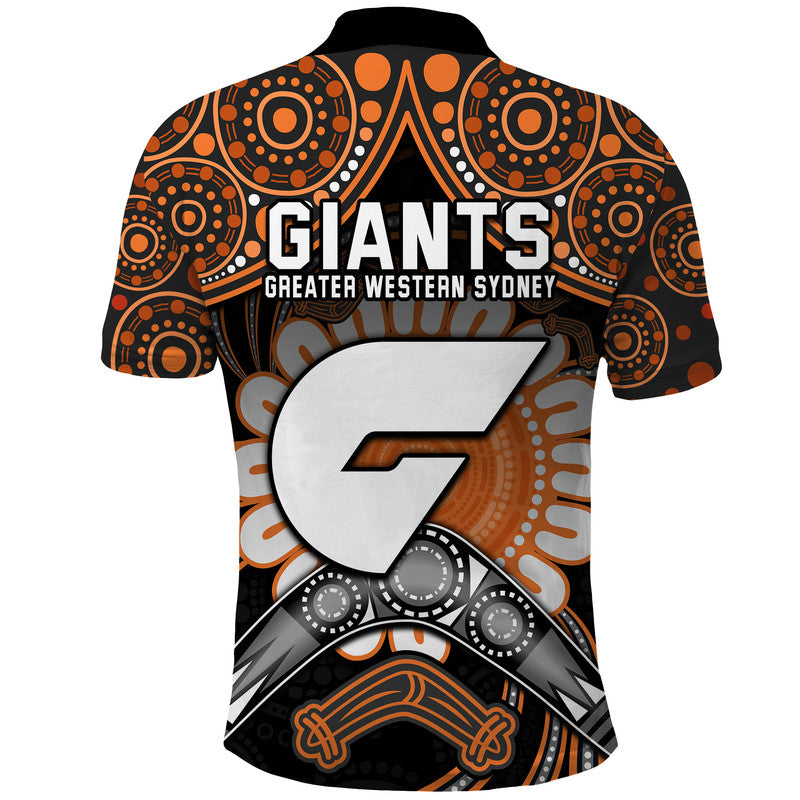 giants-football-polo-shirt-boomerang-indigenous-dots